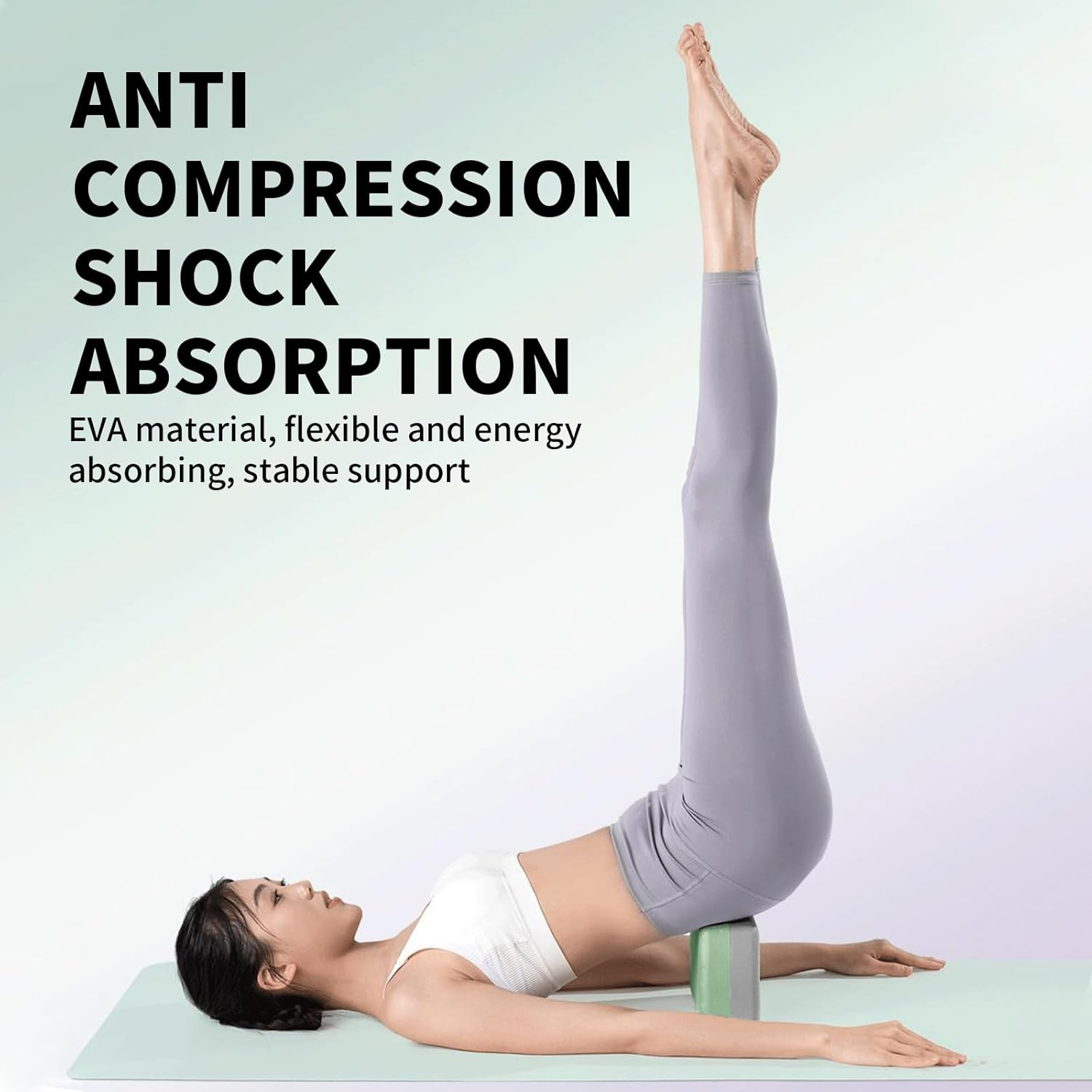 Yoga Blocks 2 Pack, High Density 23 X 15 X 8 Cm, (Set of 2) EVA Yoga Bricks,Lightweight Fitness Foam Bricks, Anti-Slip,Soft,For Yoga,Pilates,Gym Practice,Flexibility,Backbends,Improve Balance image number 3