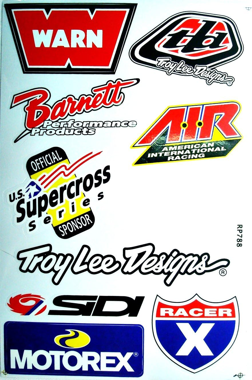 Dirt Bike Motorcycles Supercross Motocross ATV Lot 6 Vinyl Decals Stickers D6015 image number 2