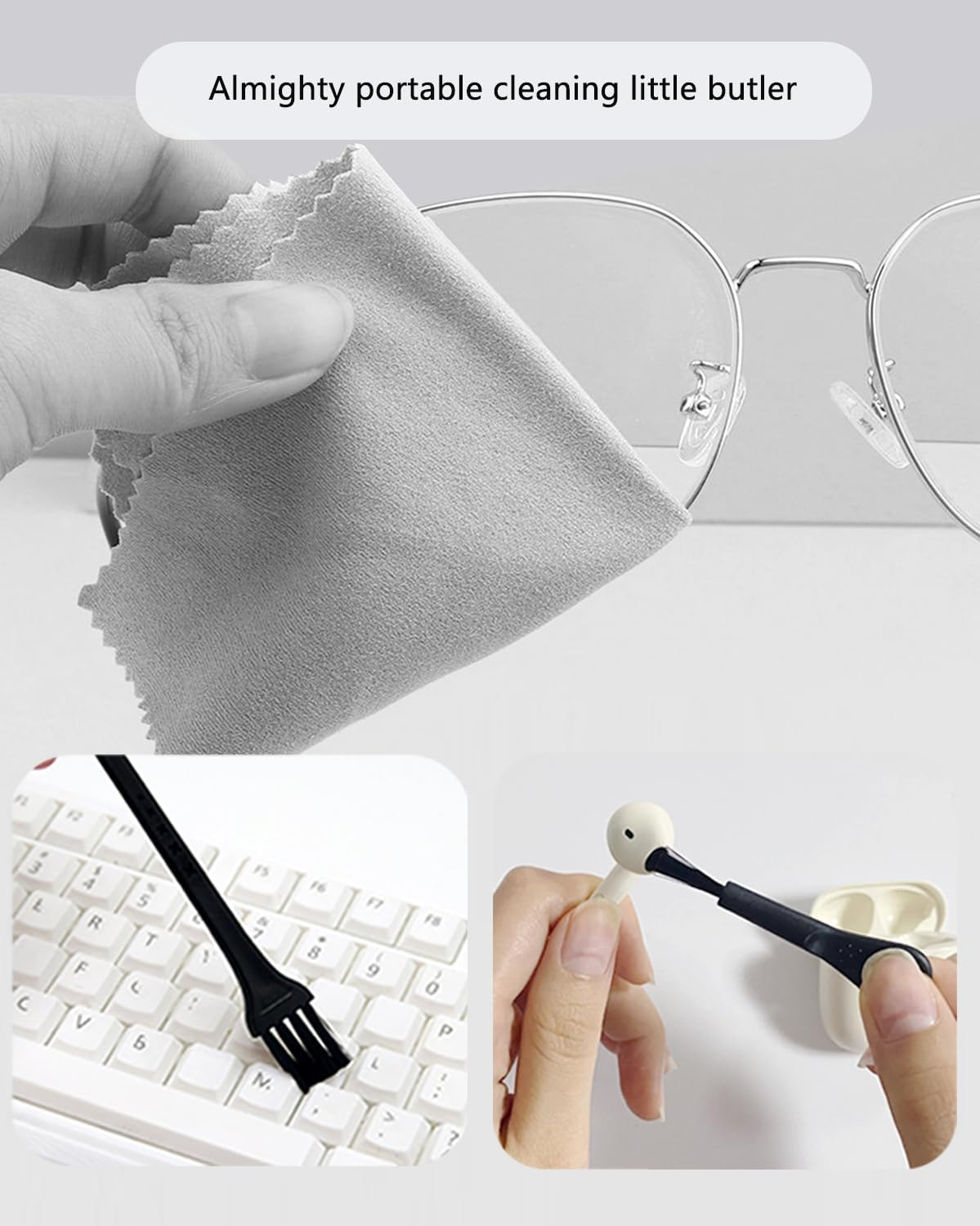 Touchscreen Mist Cleaner Spray and Wipe Screen Cleaner for Car Display Travel Car Essentials Travel for Iphone Ipad Airpods Macbook Eyeglasses Cell Phones Screen Cleaner Spray Kit (2 Units) image number 6