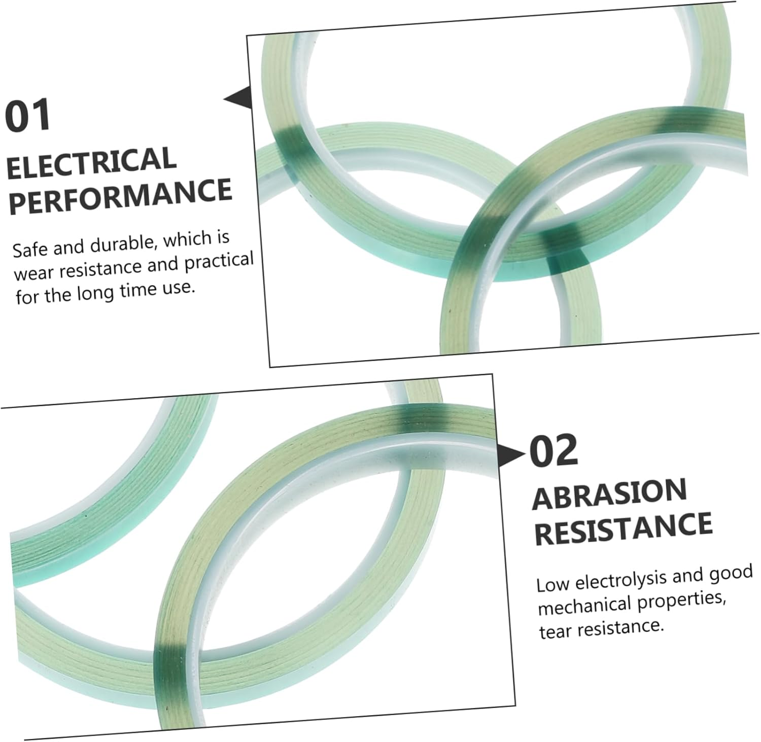 6Pcs High Temperature Adhesive Tape Insulated Masking Tape for Spray Paint Silicone Protective Film Thickness Multi image number 4