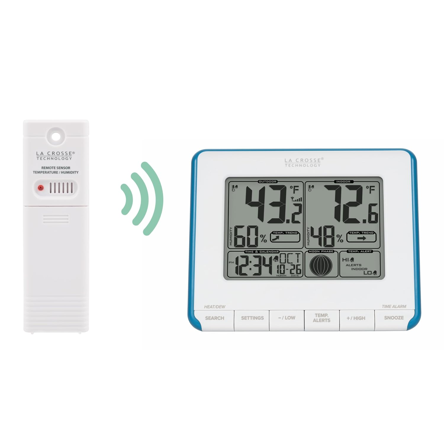 La Crosse Technology 308-1711BL Wireless Weather Station with Heat Index and Dew Point image number 5