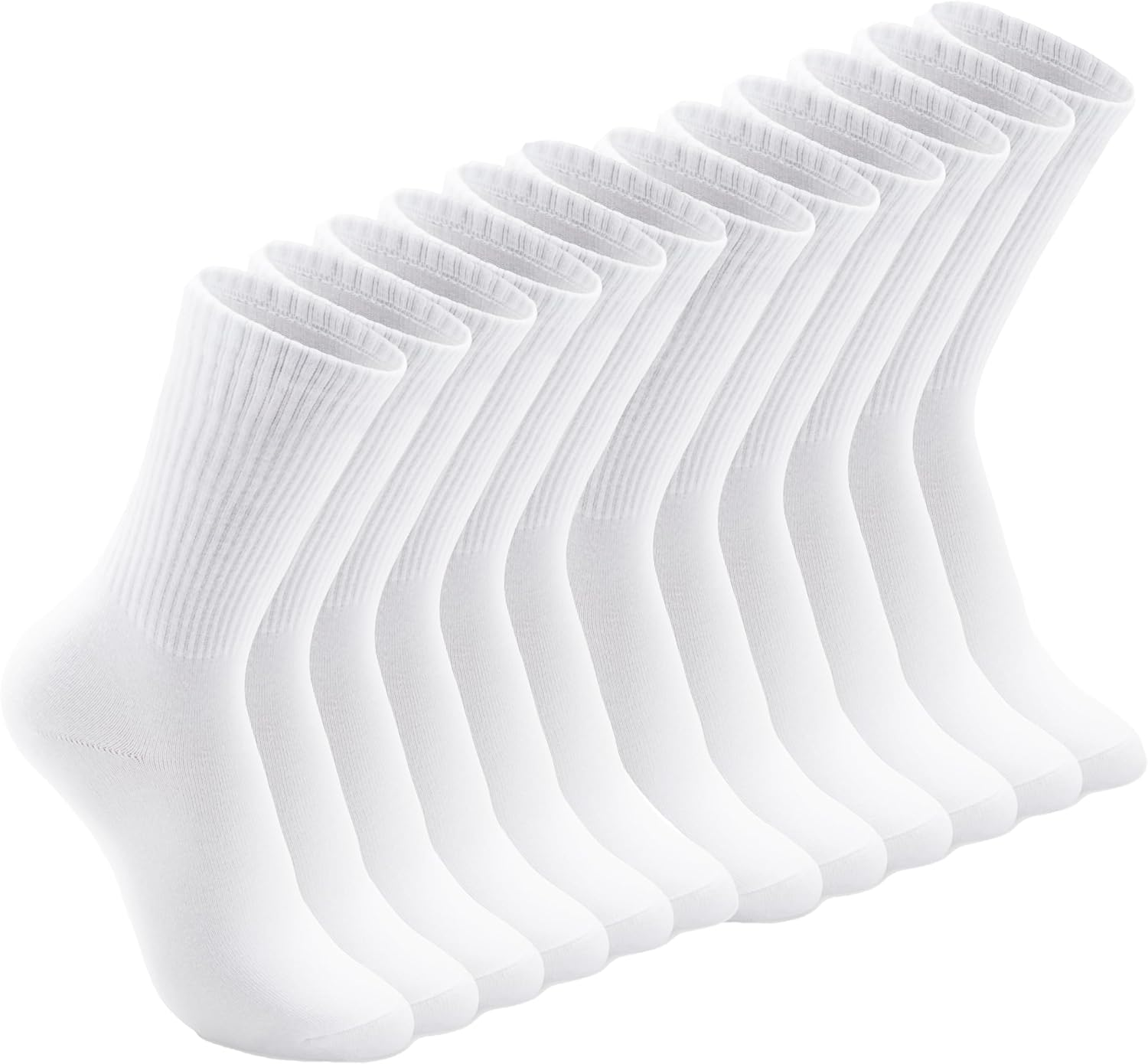 ZANZER 3-6 Pairs Crew Socks Women Men,Casual Athletic Socks Combed Cotton Running Socks for Women Granola Girls Clothes,Womens Crew Lightweight Thin Casual Calf Sport Socks image number 6