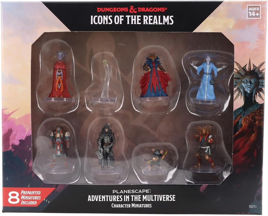 Wizkids Dungeons and Dragons Icons of the Realms: Planescape: Adventures in the Multiverse Character Miniatures Boxed Set image number 1