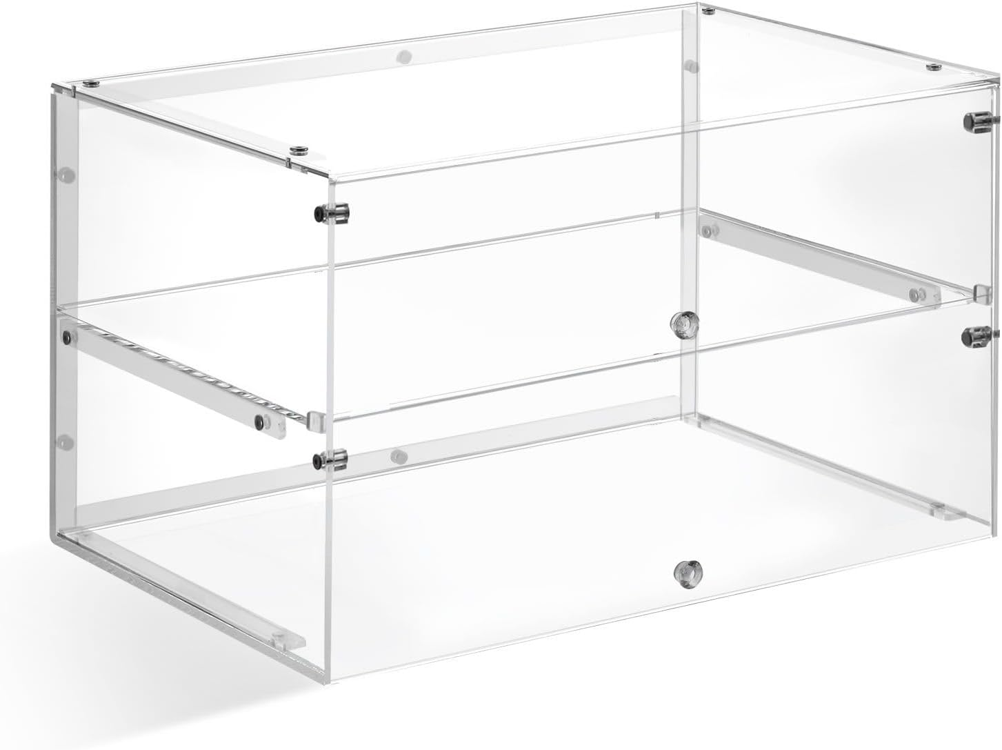 2 Tier Acrylic Cupcake Display Storage Cake Bakery Case Cabinet Muffin Donut Pastry Model Showcase Countertop Flip-Up Door image number 4