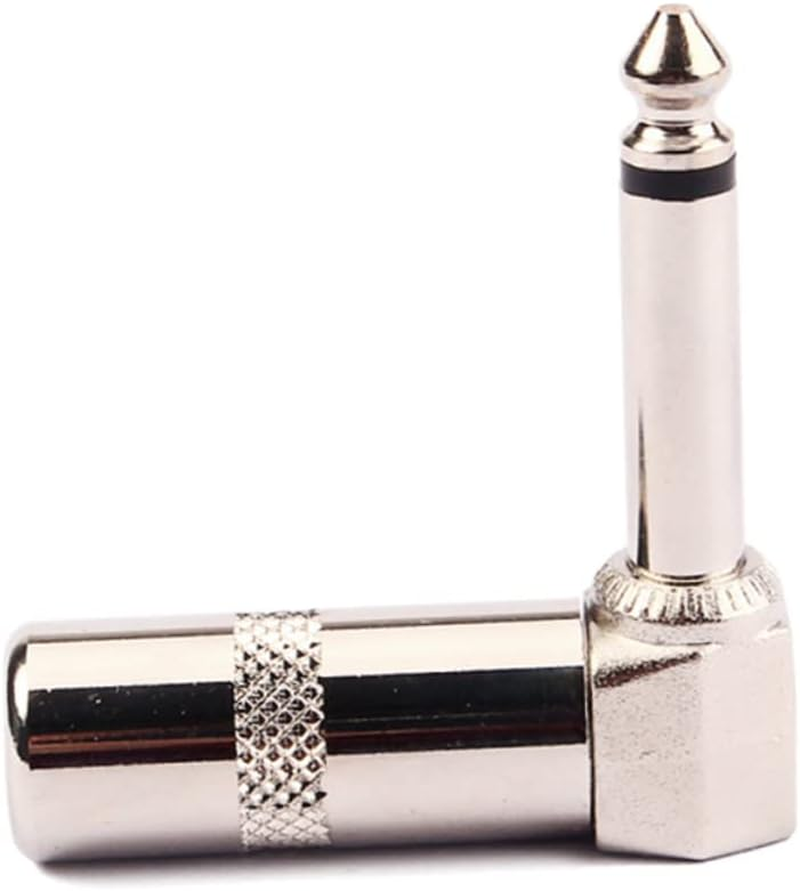 CORHAD Right Angle Mono Phone Plug Connector Guitar Cable Adapter All Construction Textured No Slip Barrel for Tight Spaces image number 3