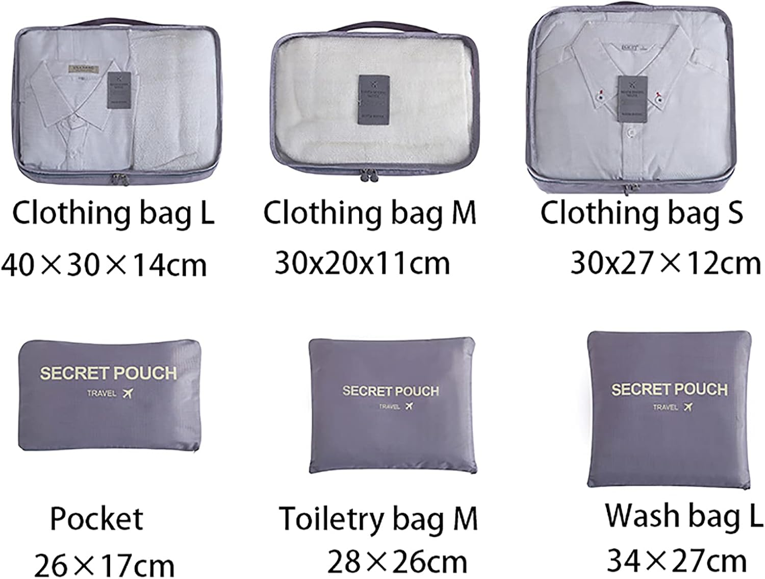 Packing Cubes for Travel 6Piece Luggage Organizer Set Premium Quality Travel Cubes for Packing Suitcase, Carry-On, Bags and Backpack,Pink image number 4