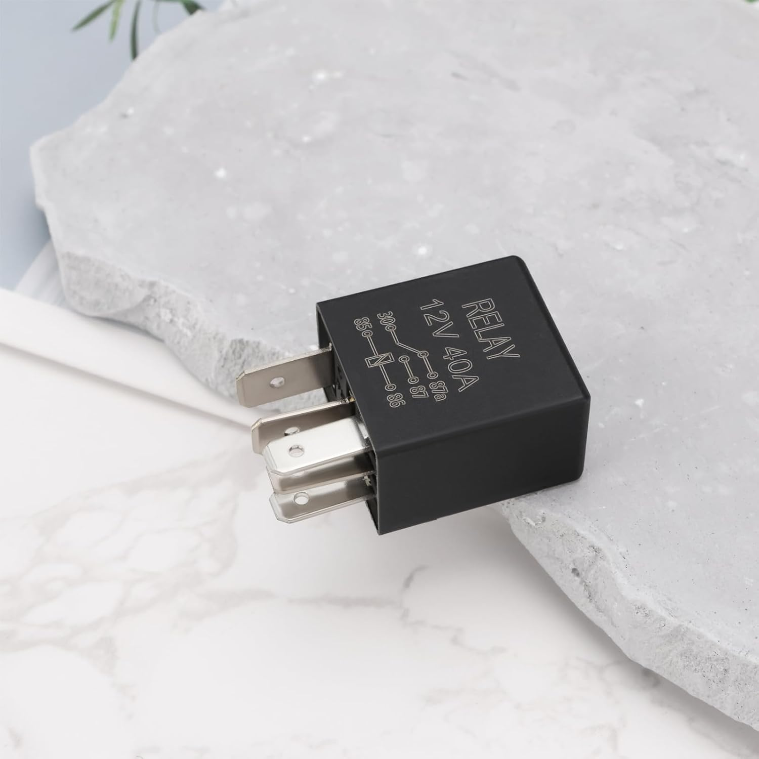 Be in Your Mind 2Pcs Micro Relay 5 Contacts Changeover CO 12V 15A 25A 40A Vehicle with Diode Relay Switch 5Pin Automotive Power Relay 95225-2D000,25422819, 6555HJ image number 1