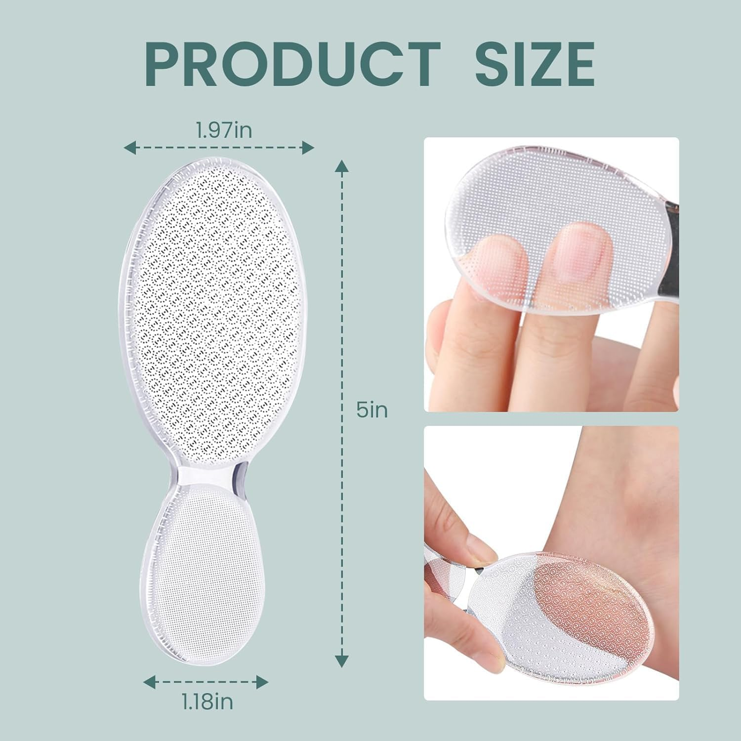 Glass Foot File 8-Shaped Rough and Smooth Sides Callus Remover Feet Heel Scrubber Dead Skin Scraper Pumice Stone Professional Pedicure Tools for Women and Men image number 3