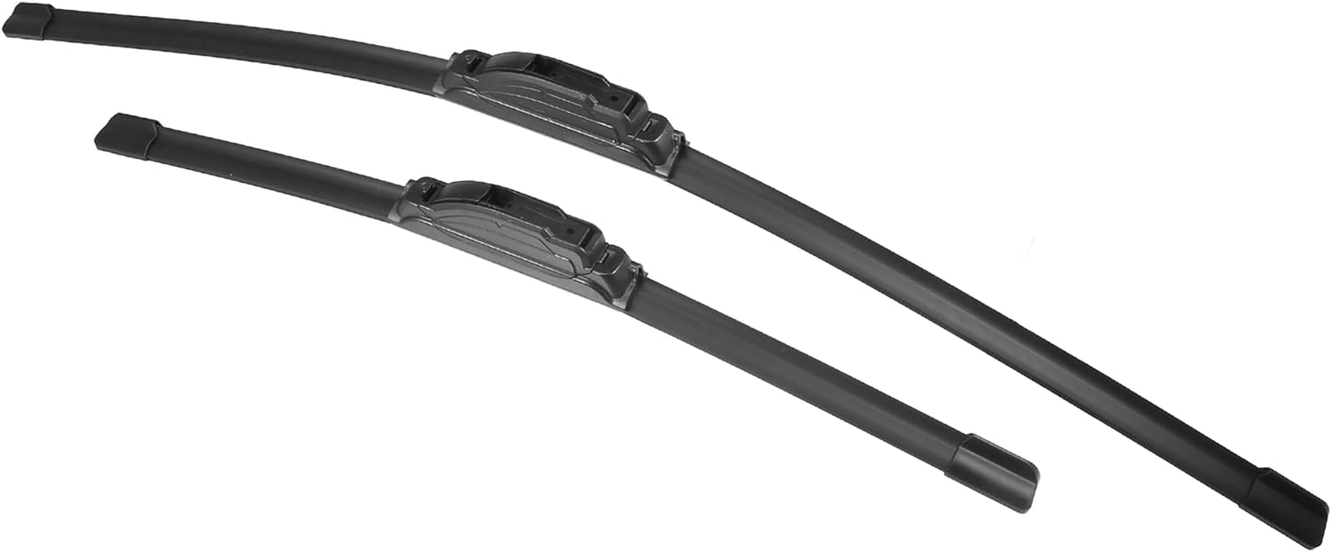 X AUTOHAUX 2Pcs 26"+17" Silicone Front Windshield Wiper Blade for Nissan Qashqai J11 2013-2020 Windscreen Wiper OE Replacement Set All-Seasons J/U Hook image number 1