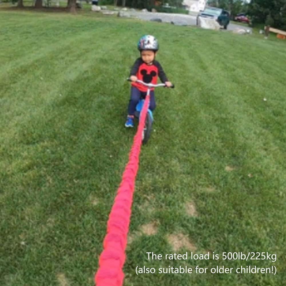 Kids MTB Tow Rope Bike Bungee Tow Rope for Kids Cycling Child Bike Stretch Bungee Cord Pull Stretch Pull Strap for Riding Further with Your Compatible with Any Bicycle image number 3