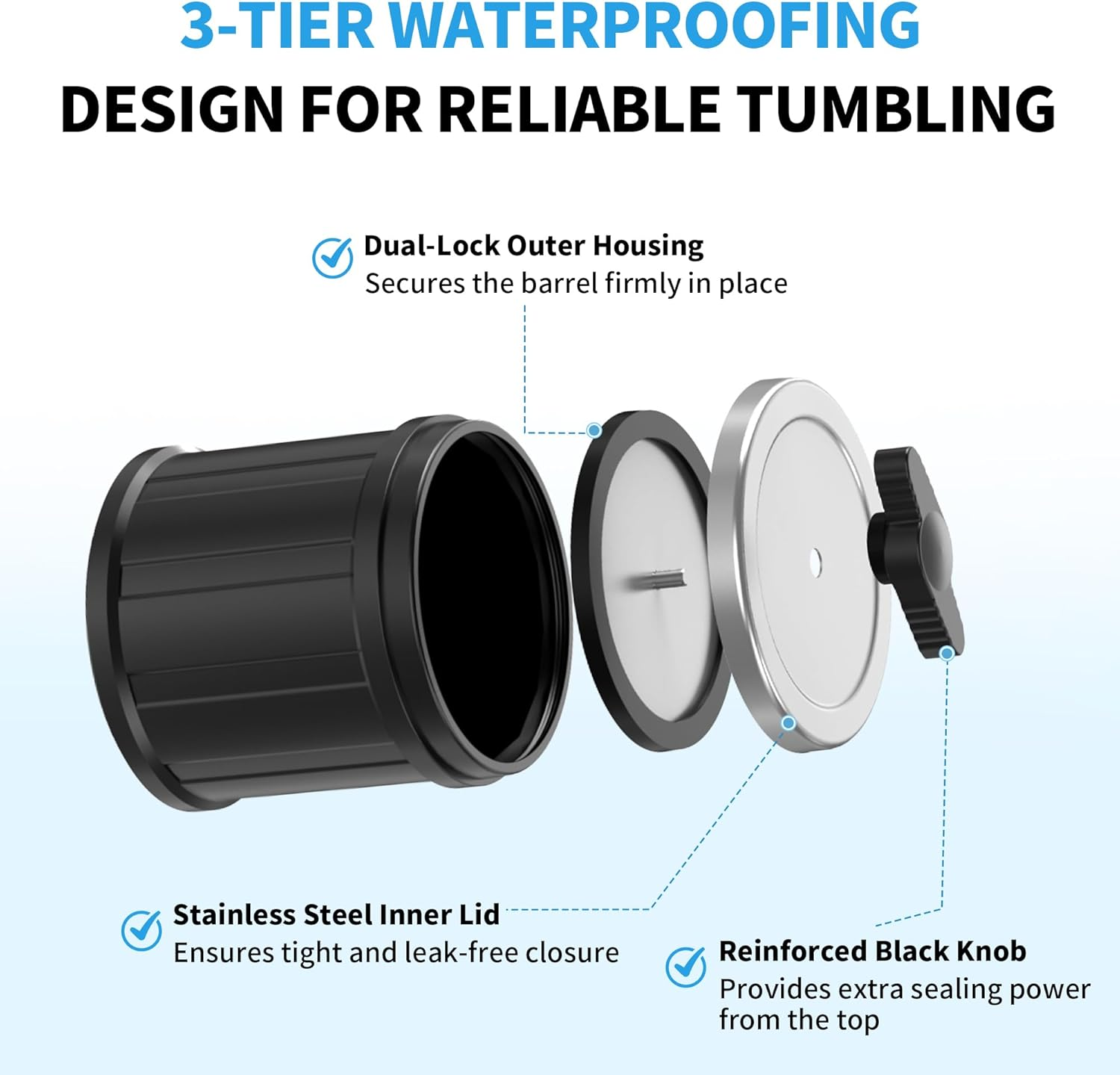 K2 Rock Tumbler Barrel, Replacement K2 Elite Rock Tumbler * Polisher image number 2