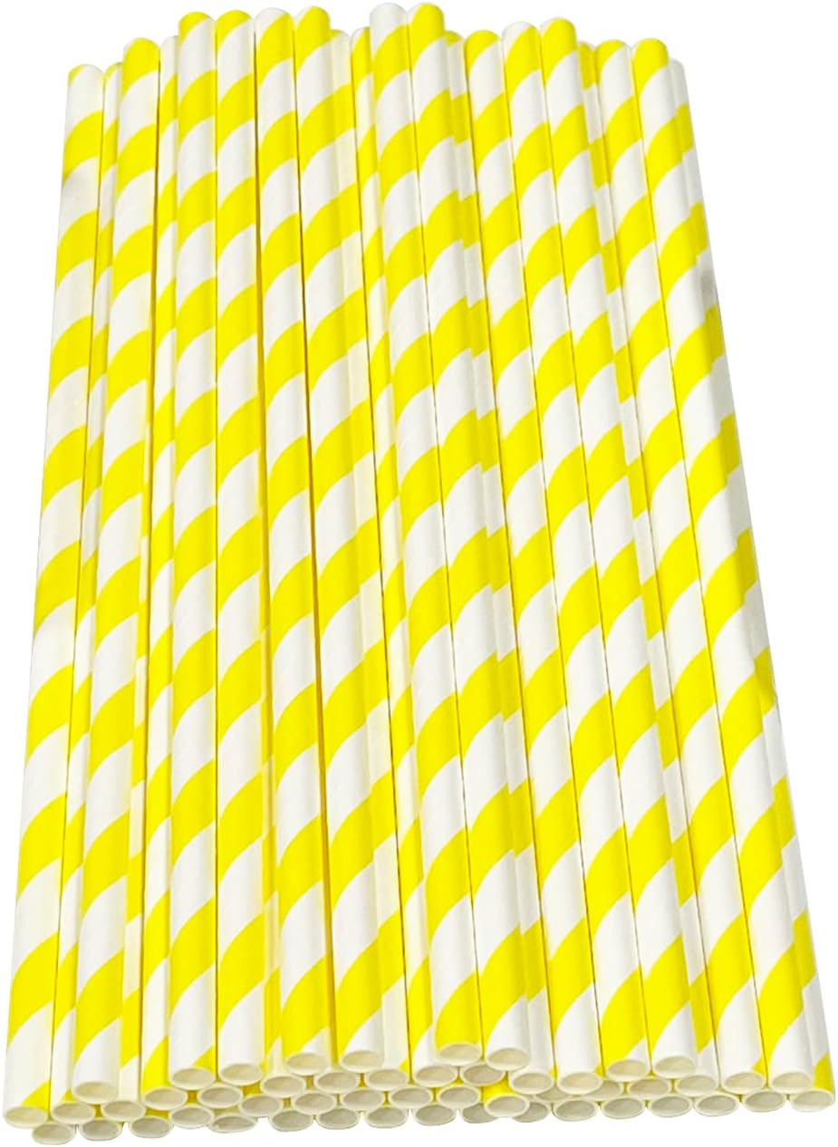 50Pcs Paper Drinking Straws, Biodegradable Paper Straws for Drinking Cocktail, Coffee, Cold Drinks (Black) - Blue image number 4