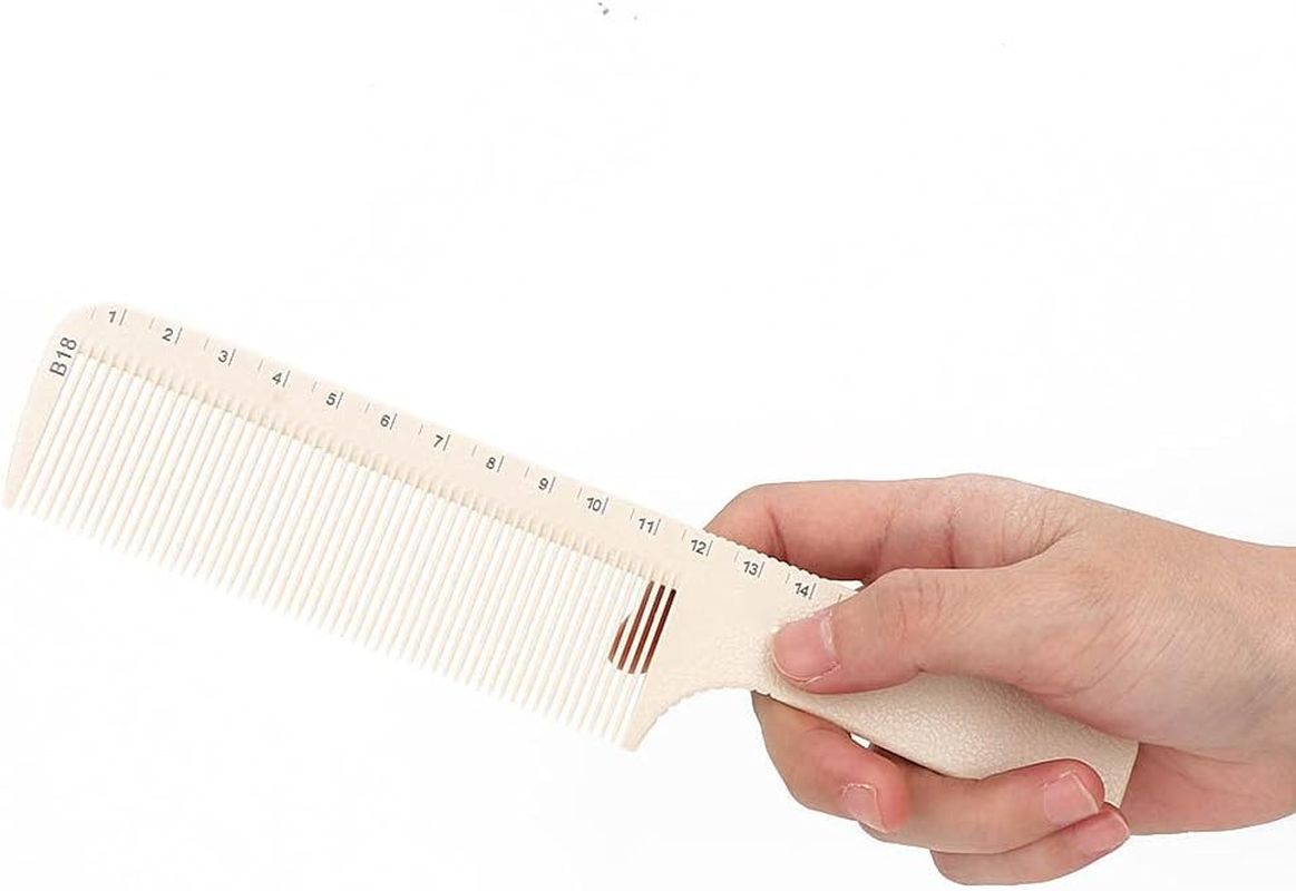 SYMY 10Pcs Professional Hairdressing Comb Barber Hair Styling Cutting Comb with Measure Scale Portable Anti-Static Long Measuring Professional Combs for Salon image number 2