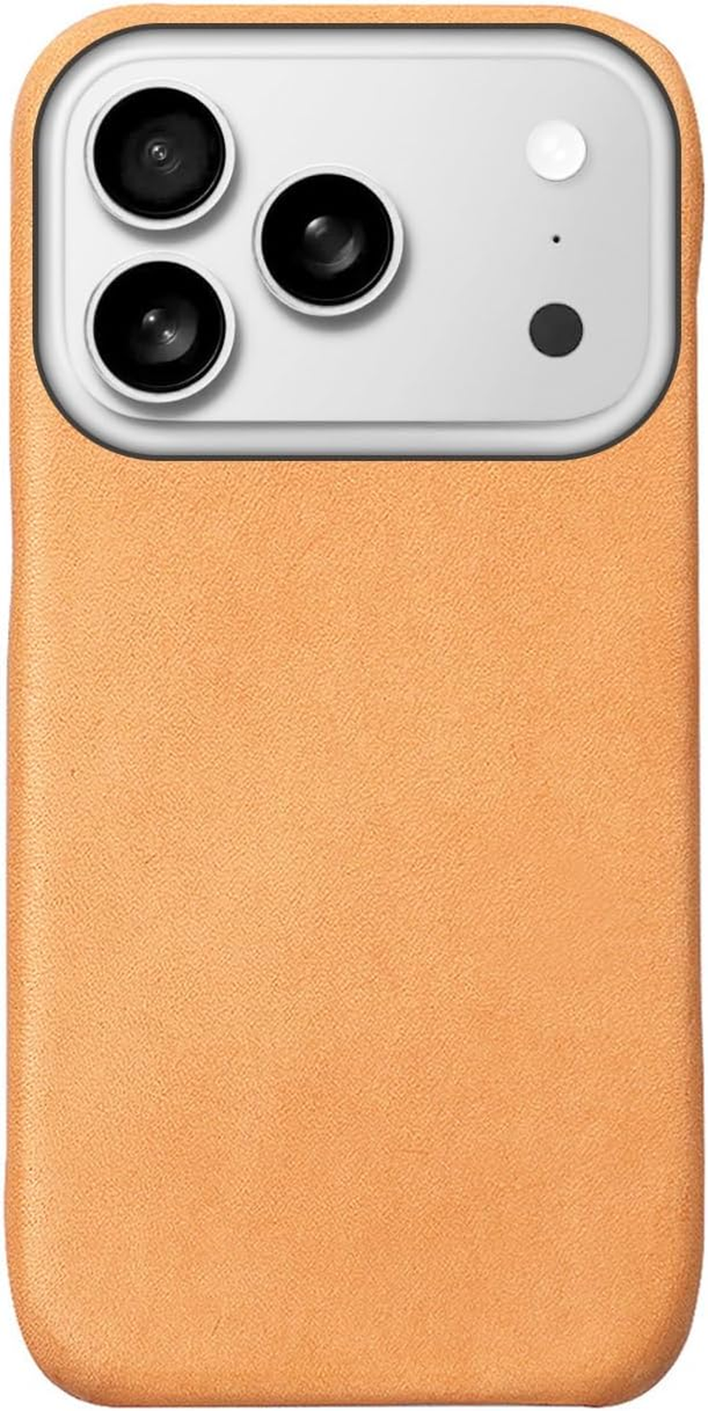 Abbi Signature Iphone 17 Pro Case, Made in Japan, Genuine Italian Leather, Lipari Back Cover, Magsafe Crocodile Embossed Vegetable Tanned Leather, Handmade, Slim Design, Supports Wireless Charging