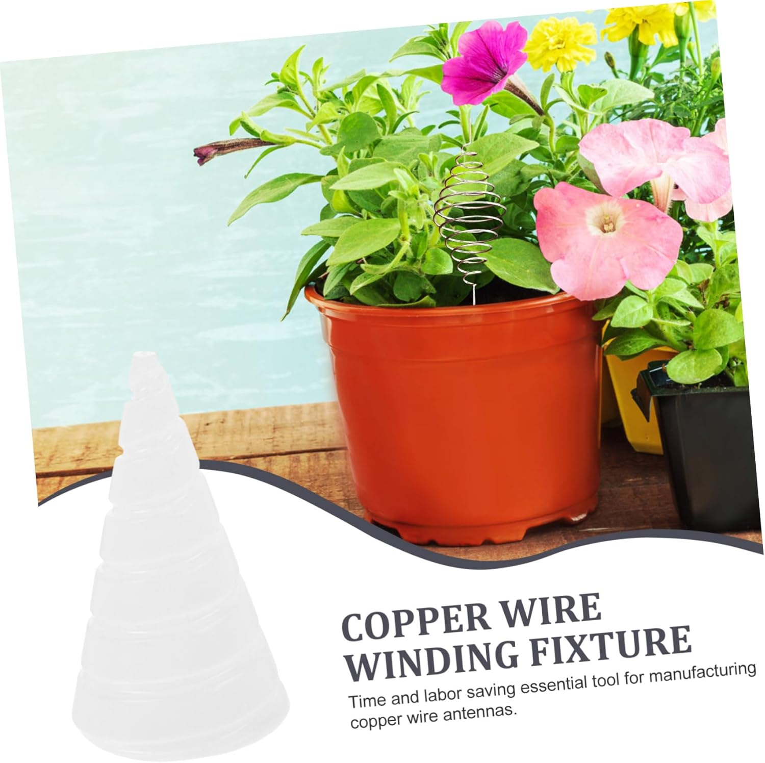 JEWEDECO Gardening Wire Kit Coiling Tool Rods for Electroculture Bonsai Succulents High Conductivity for Plant Growth