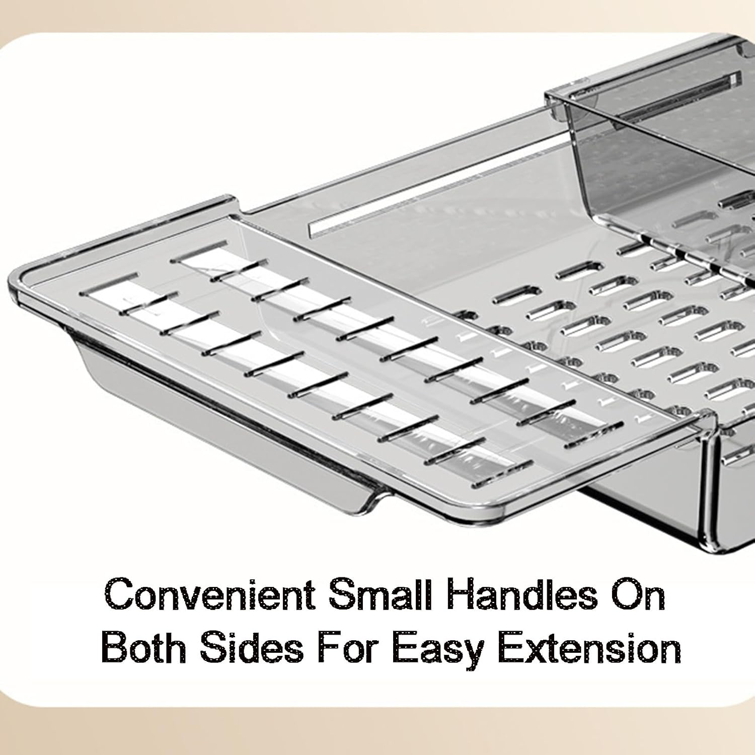 Expandable Drain Bath Caddy Tray for Tub,Simple Bathtub Table Trays Storage Rack,Storage for Towels, Books, Wine Glasses,Phone and Shower(Color2) - Color1 image number 7