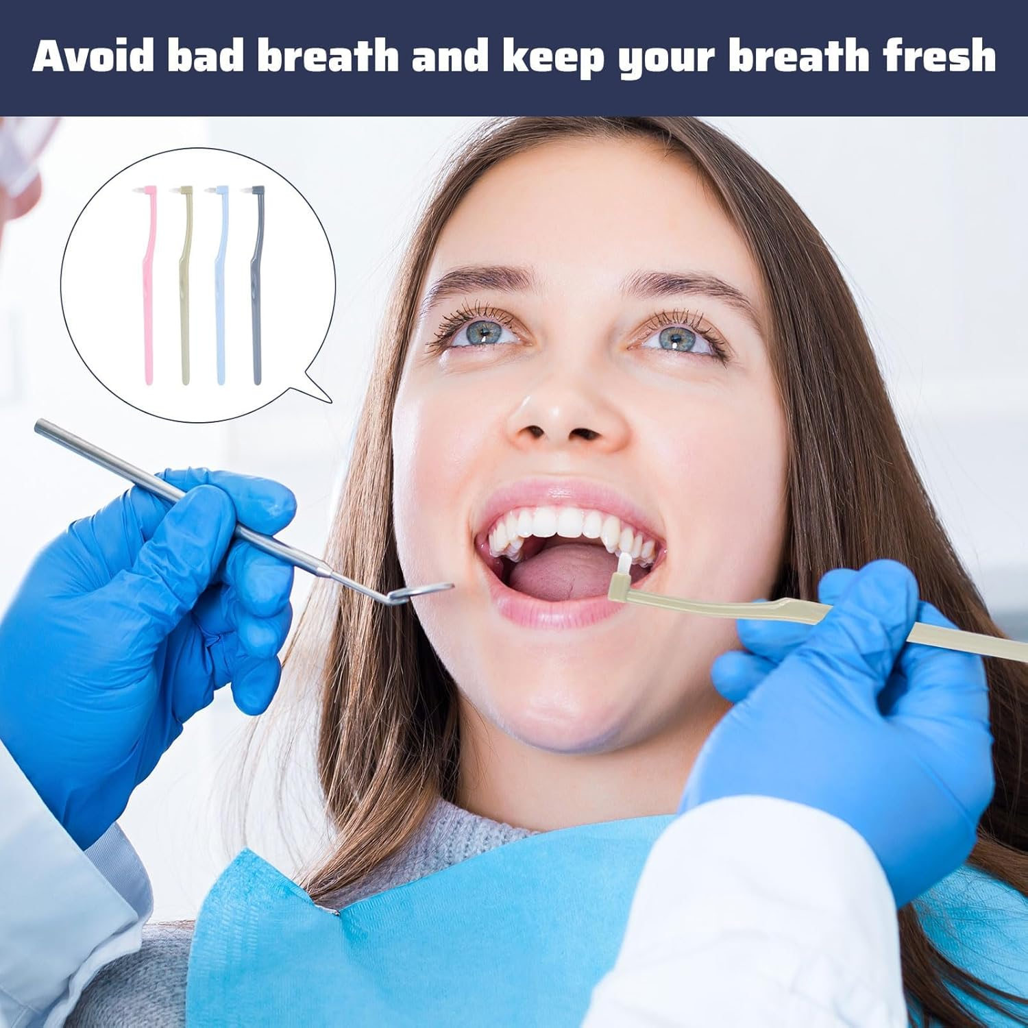 12 Pcs Interdental Toothbrush, Tufted Toothbrushes, Soft Single Interspace Toothbrush, Slim End Tufted Tapered Tooth Brush for Orthodontic Braces, Detail Cleaning, Tooth Brush for Line and Bridges image number 2