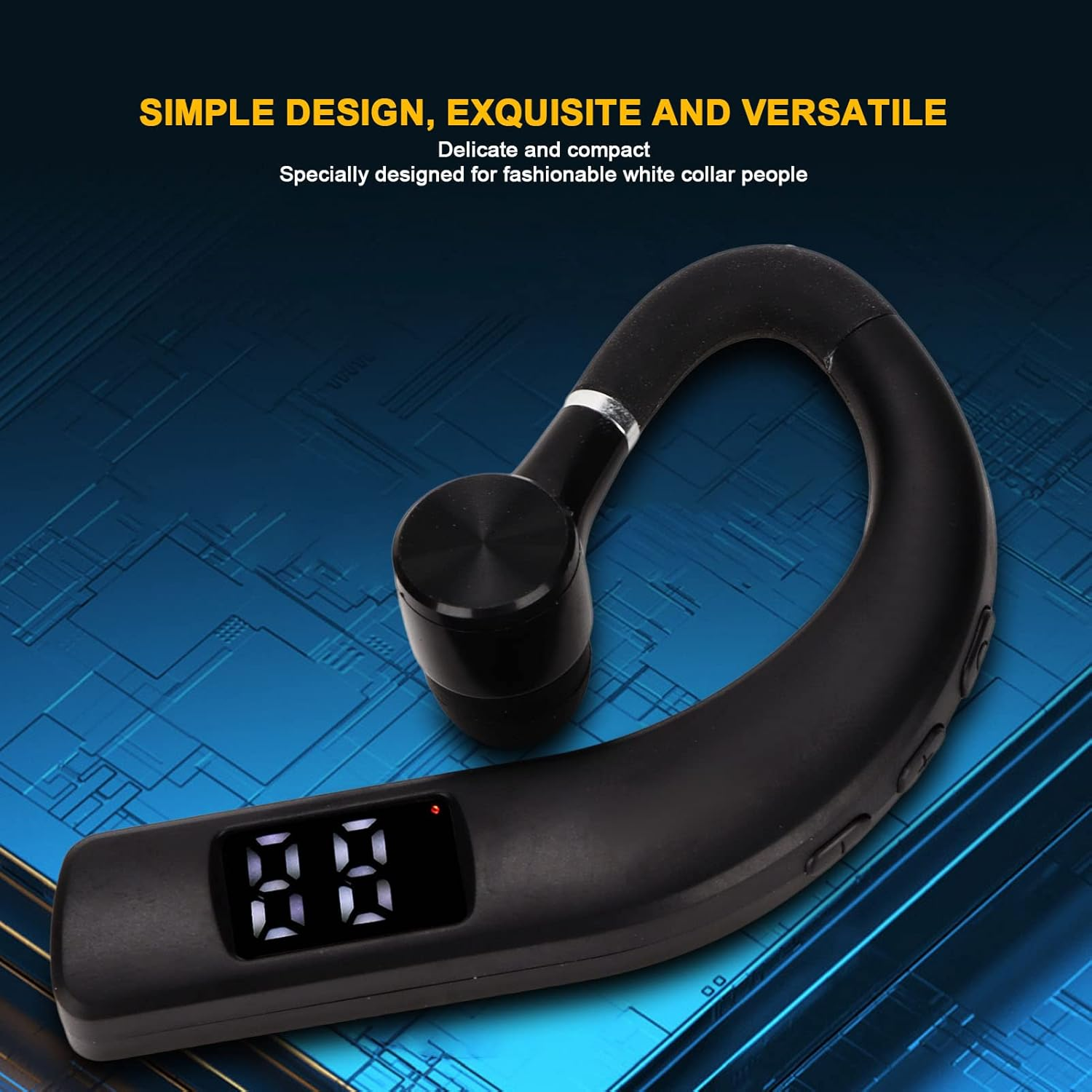 ASHATA Bluetooth Earphones for Mobile Phone, Single Ear IPX5 Waterproof Bluetooth 5.2 Headphones, 180 Degree Rotating Ear Hook Headphones for Sports, Running, Driving, Business image number 3