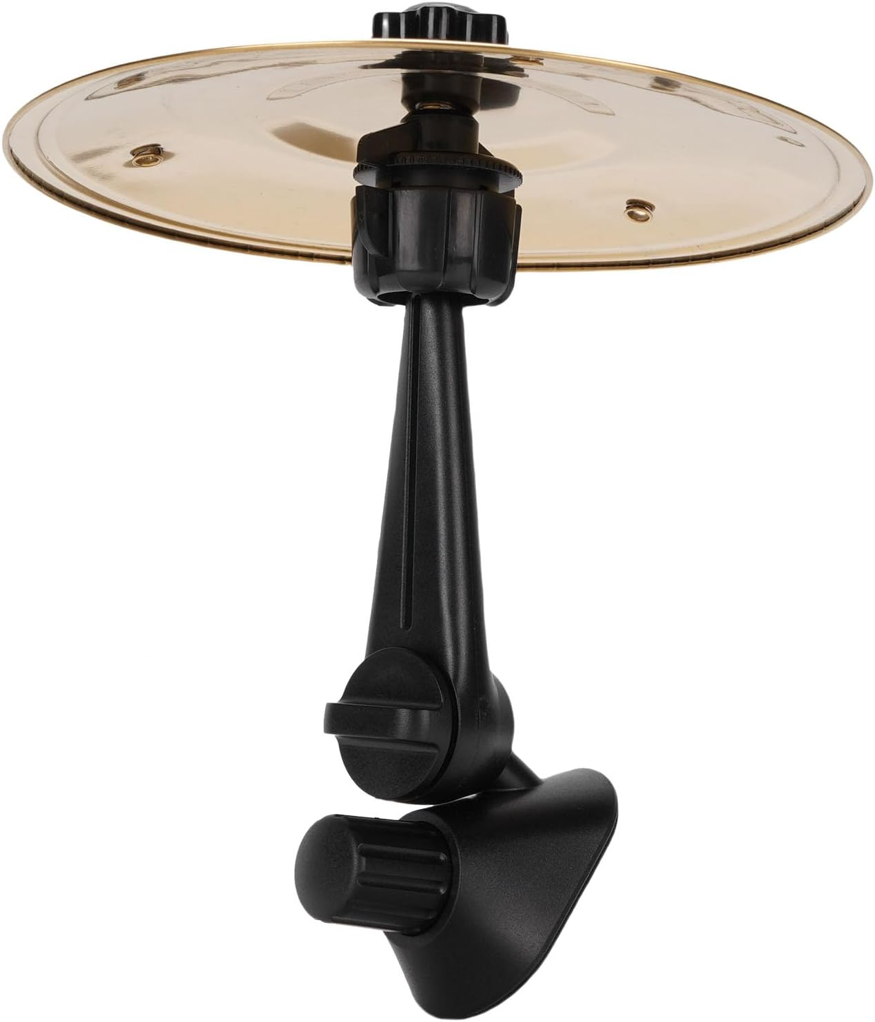 Depisuta Car Crash Cymbal Mini Drum, Car Air Vent Crash Cymbal Dash Drum for Vehicles, Fun and Practical Accessory with Adjustable ABS Bracket, for Drummers and Music Lovers (Gold) - Gold image number 3