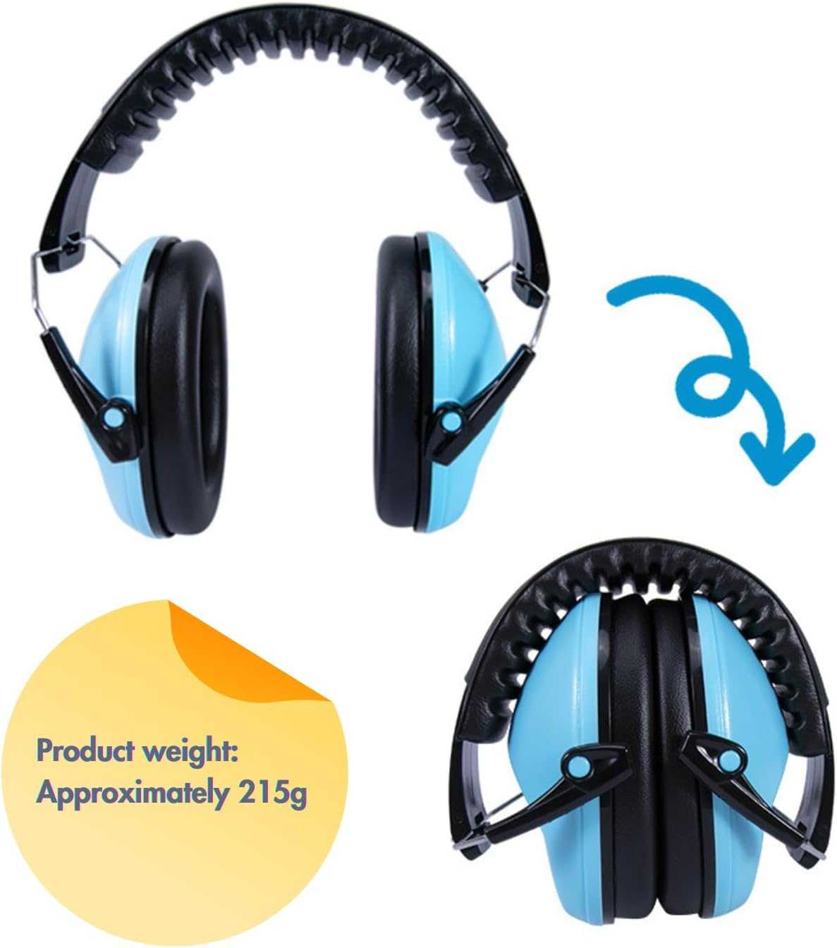 Kids Noise Cancelling Safety Ear Muffs &ndash; Hearing Protection Headset, Noise Reduction Earmuffs for Toddlers, and Children, Ideal for Concerts, Fireworks, and Travel image number 1