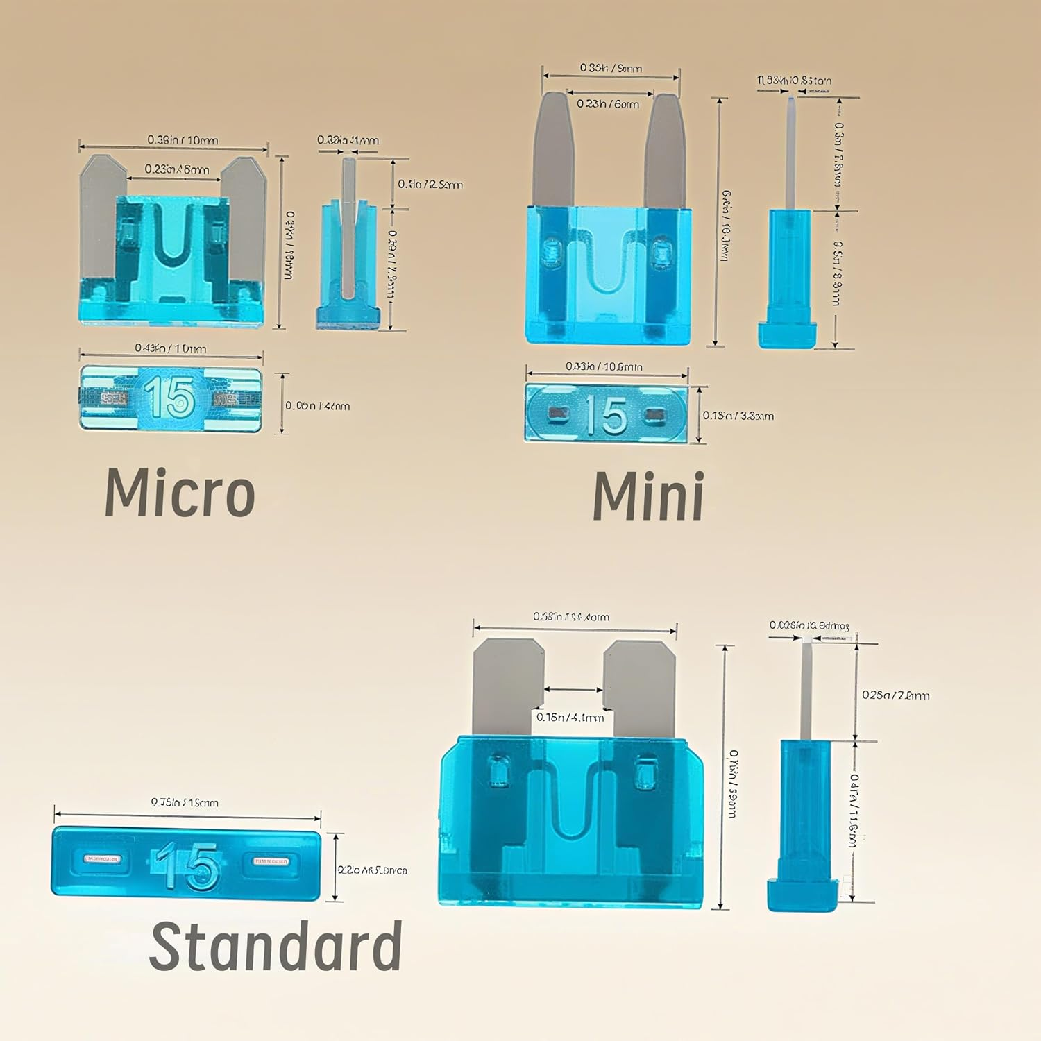 Car Fuse Assortment Kit (2A - 40A) in a Box, Suitable for Cars and Trucks,300Pcs image number 1