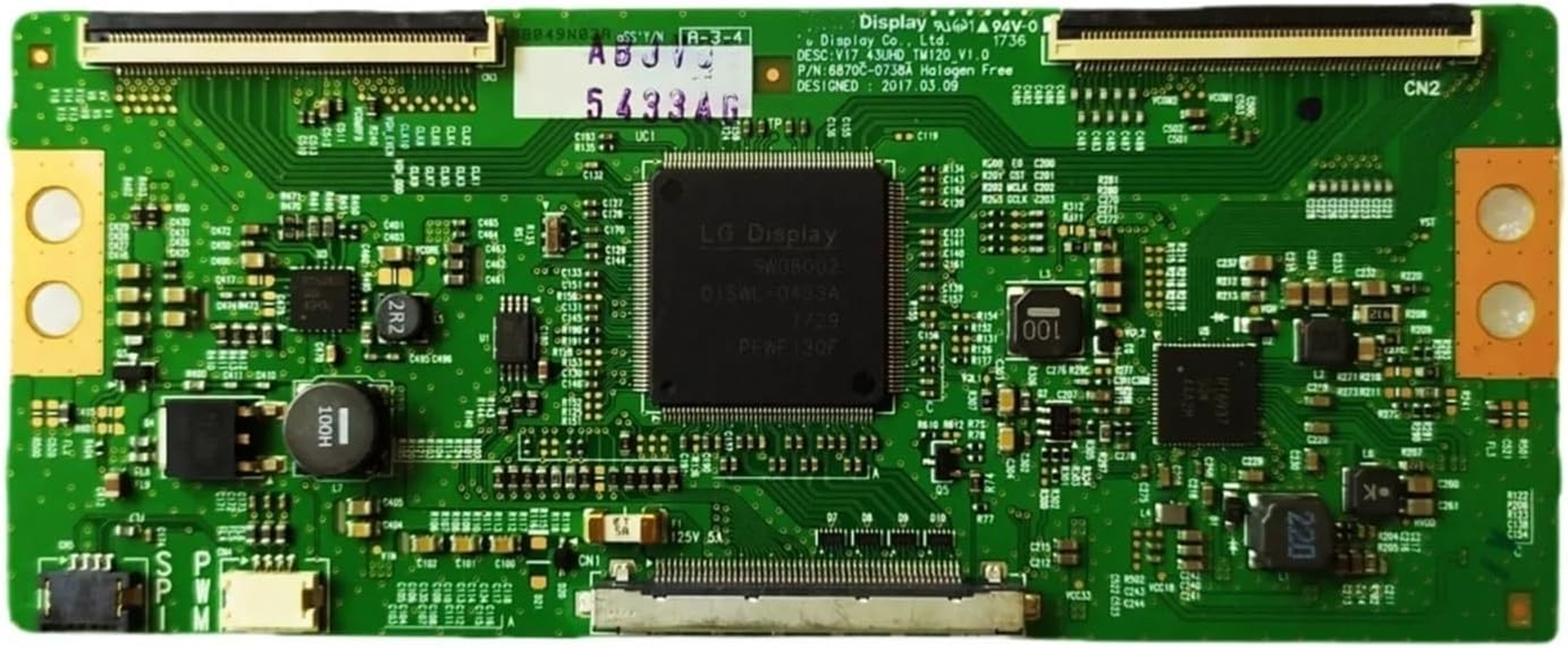 6870C-0738A，Compatible for Sony ，T-Con Board 6870C 0738A for TV 43'' 49'' 55'' Logic Board V17_43UHD_TM120_1.0 Replacement Accessories(49 Inch) - 43 Inch With Cable image number 4