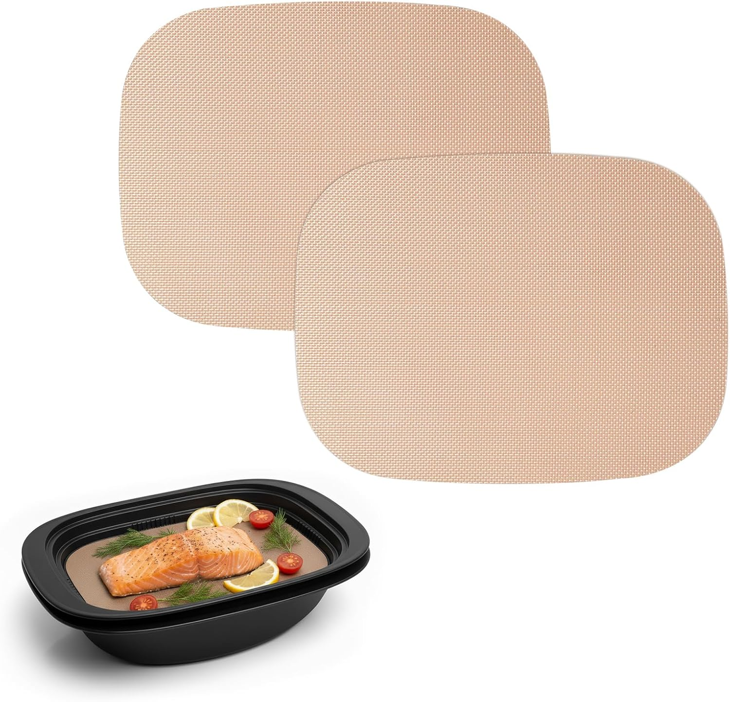 Set of 2 Permanent Baking Foil for Thermomix TM7 Varoma, Reusable Baking Paper, Non-Stick Baking Mat, Heat Resistant up to 250 &deg;C, Dishwasher Safe, Accessories for TM7 Varoma image number 3