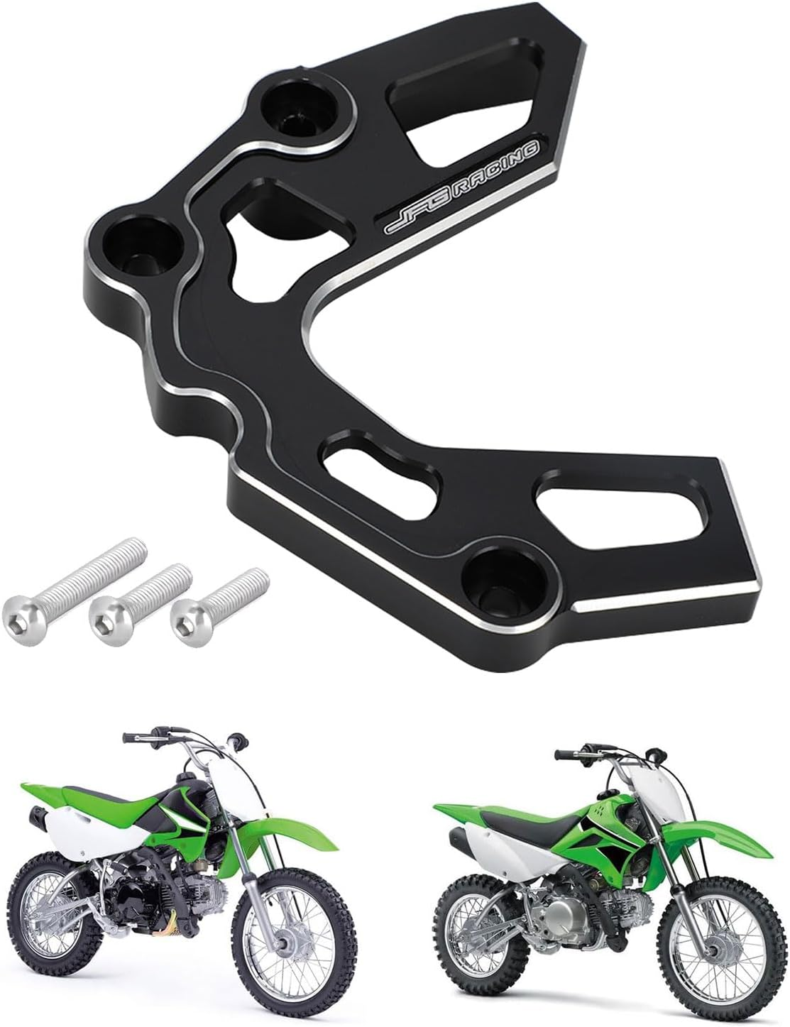 JFG RACING Dirt Bike Sprocket Guard Chain Cover Case Saver Guard Protector for KLX 110 KLX110 KLX110L KLX110R 2002-2023 DRZ110 2003-2006 Green