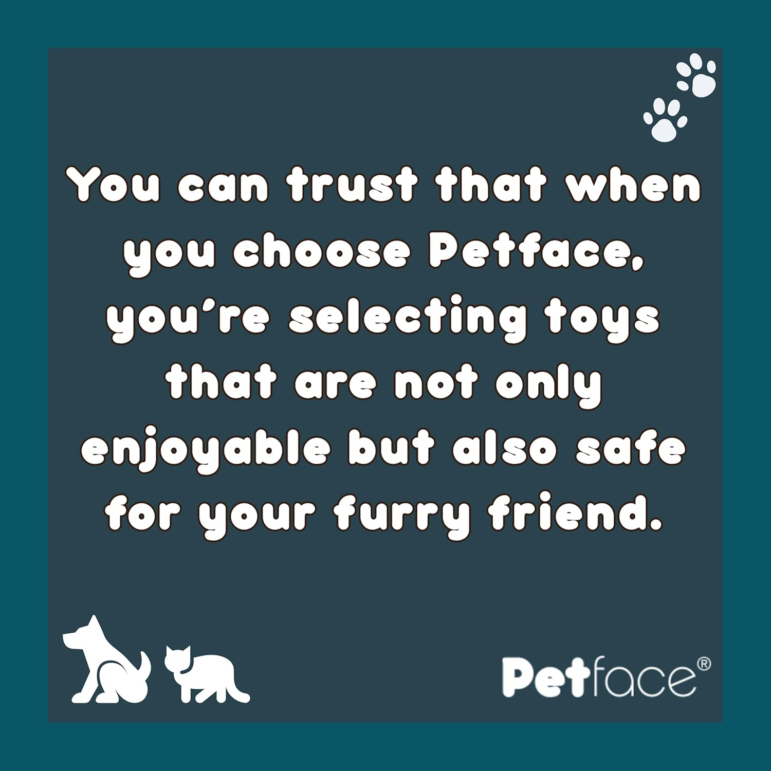 Petface 22102 Tough Duck Squeaky Dog Toy, Multicoloured