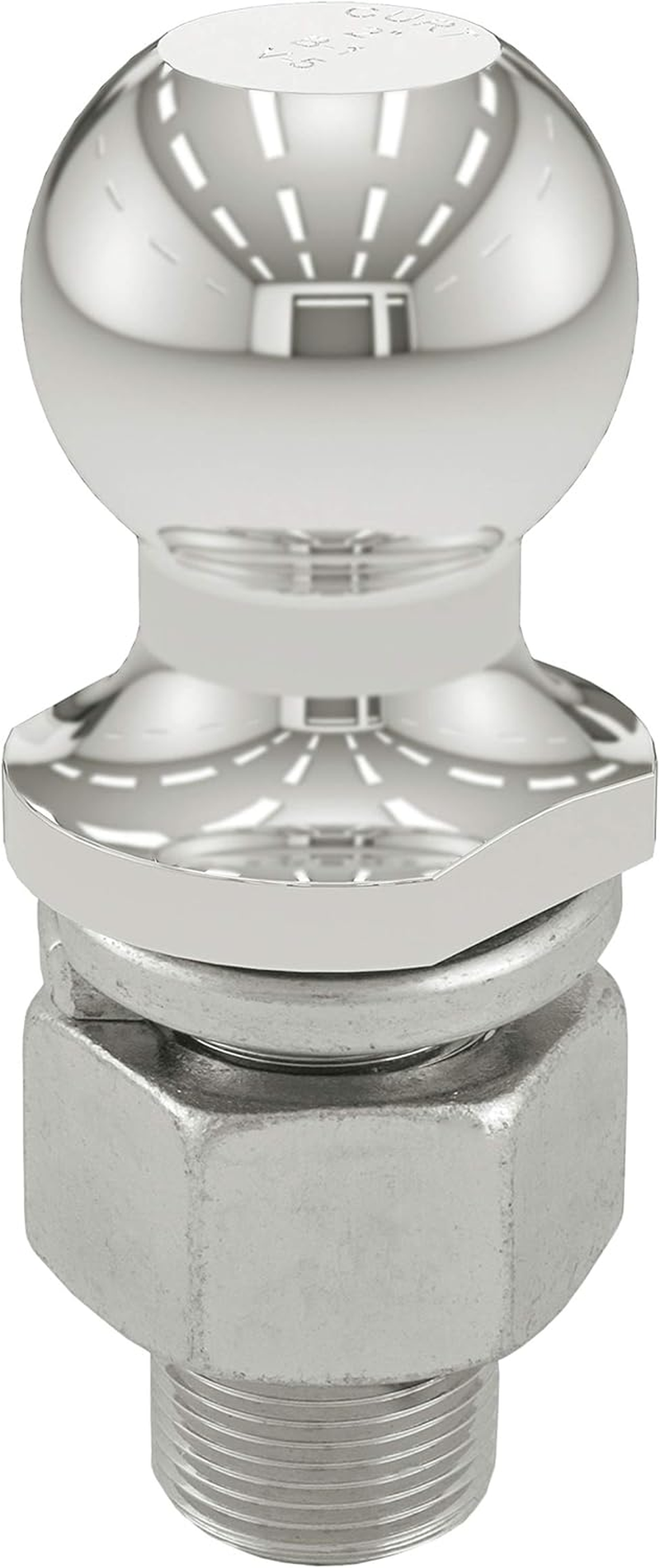 CURT 40056 Stainless Steel Trailer Hitch Ball, 10,000 Lbs, 2-Inch Diameter, 1-1/4 X 2-5/8-Inch Shank image number 3