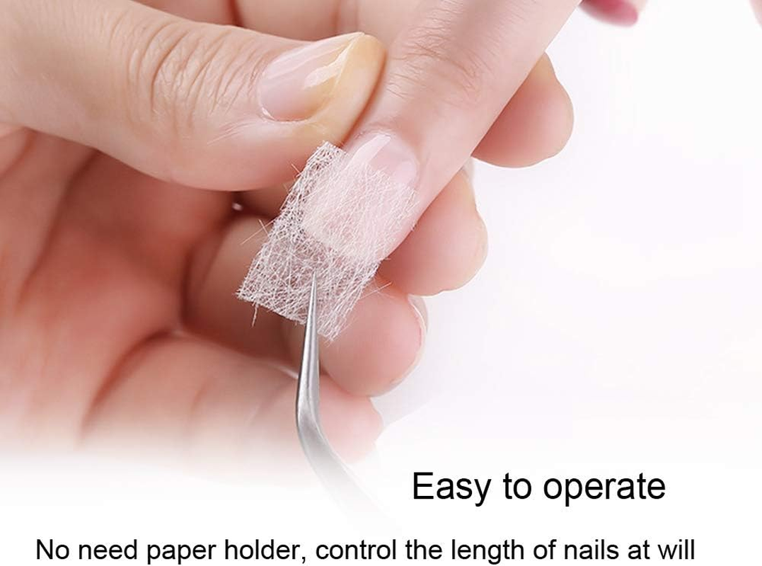 Fiberglass Nail Extension, 10Pcs Fast Extension Fiberglass Modeling Manicure Tool for Silk Fiberglass Nail Care Nonwoven Nail Wrap Stickers French Nail Warp