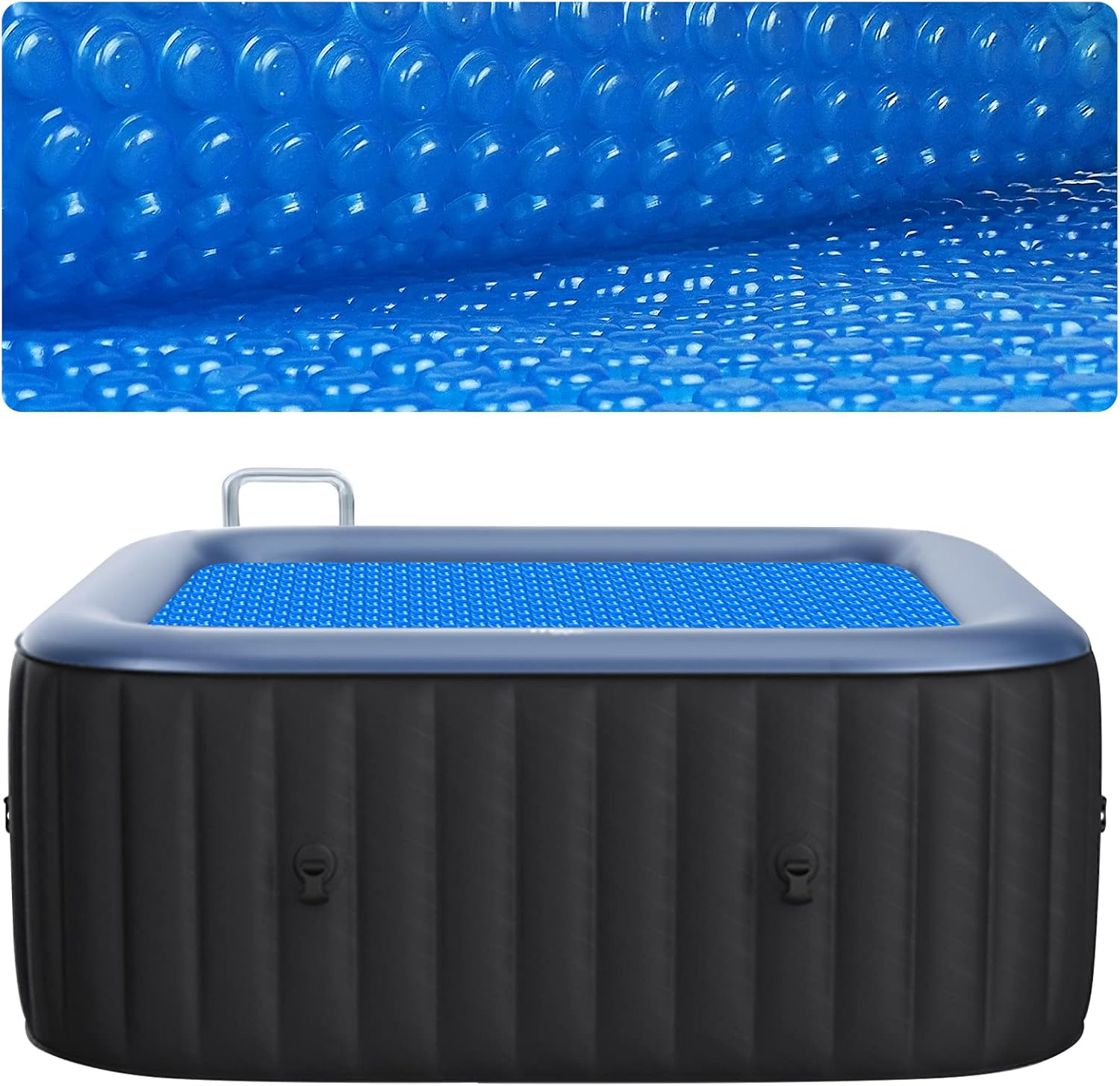 7X7 Ft Solar Hot Tub Cover Spa Bubble Covers Blanket for 7 X 7 Foot Square Hot Tub SPA Bubble Wrap Small Pool Cover Protector, 15-Mil Circle Thermal Insulation Floating Blankets (84 X 84 Inch) image number 5