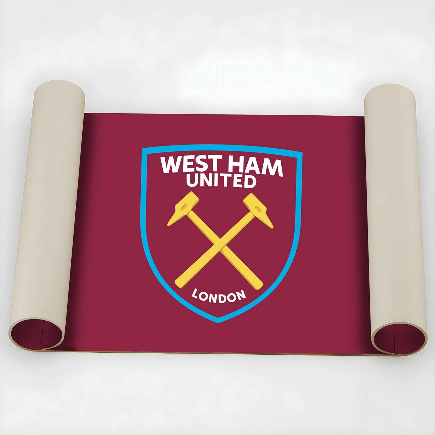Licensed D&eacute;cor West Ham United FC - Vinyl Desk Pad - Crest on Wine Red - 43Cm X 90Cm image number 4