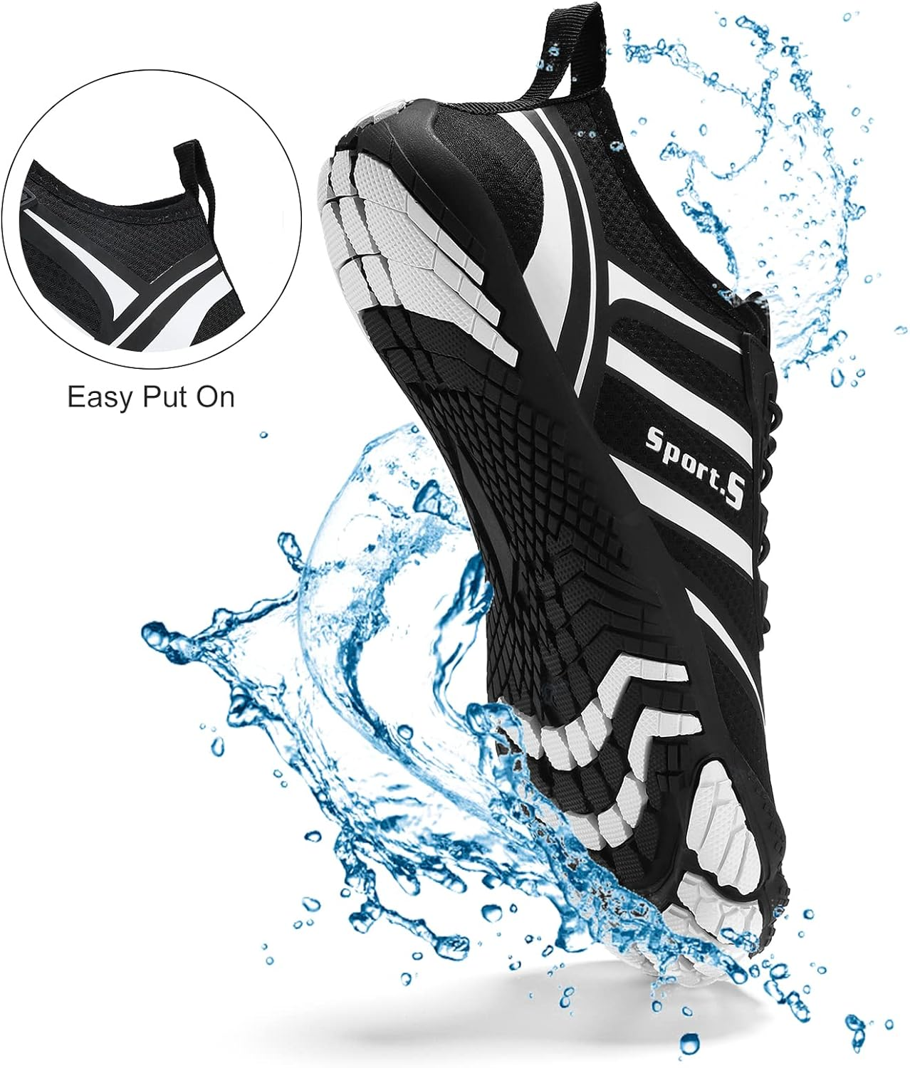 Tcife Water Shoes Womens Mens Swim Beach Shoes Aqua Sports Outdoor Beach Surfing Diving Hiking Yoga Shoes Quick-Dry Water Shoes Men Water Shoes Women image number 4