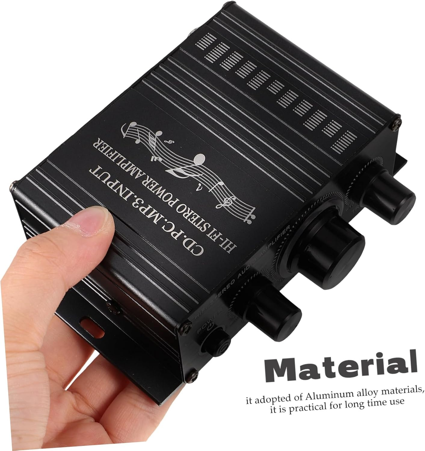 TOPPERFUN Stereo Amplifier Amplifier for Superior Sound Quality Cars Motorcycles and Home Lightweight and Versatile Audio image number 6