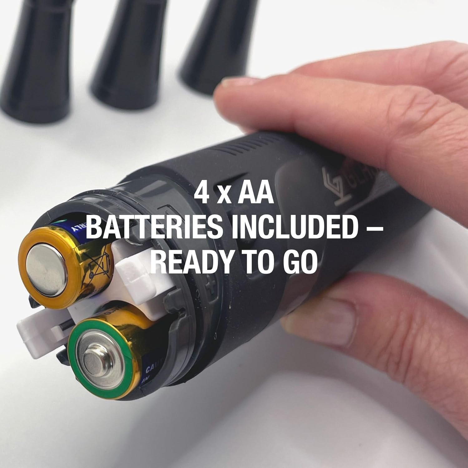 GLASSGUARD Mini Electric Scrubber - Battery Powered Cleaning Brush with 5 Interchangeable Heads & Batteries Included &ndash; Grout Cleaner Brush for Tiles, Bathroom, Kitchen & Corners image number 5