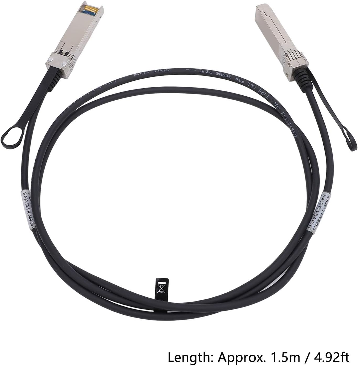 10G SFP+ DAC Cable, 1.5M High Speed Data Transfer Passive Direct Copper Twinax Cable, SFP Patch Cable for High Speed Interconnection between Servers in the Data Center