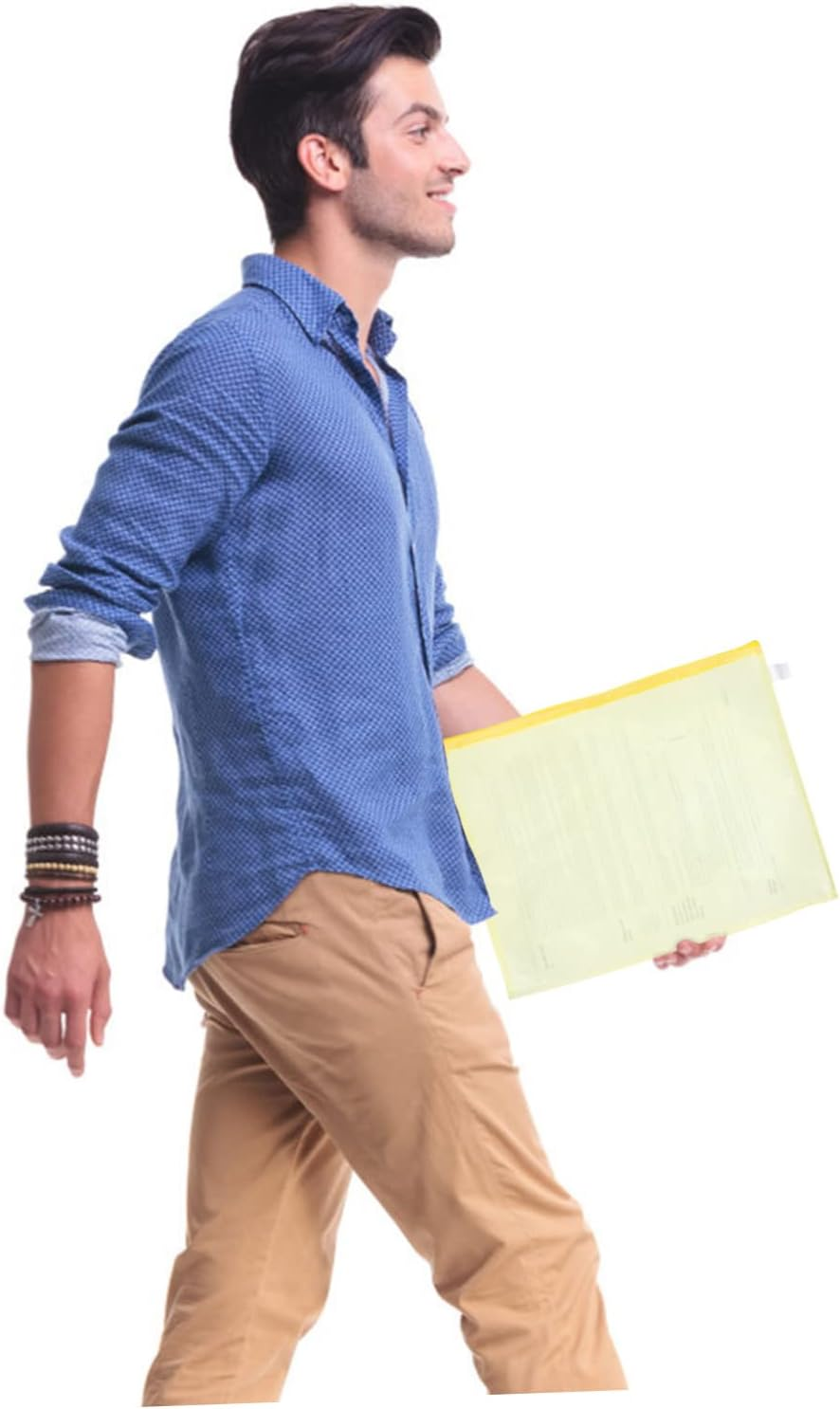 CAXUSD 10Pcs Mesh Zipper Pouch File Bag Stationery Document Bags for Filing Folder Zipper Document Pouch for School Boys and Girls Random Color image number 1