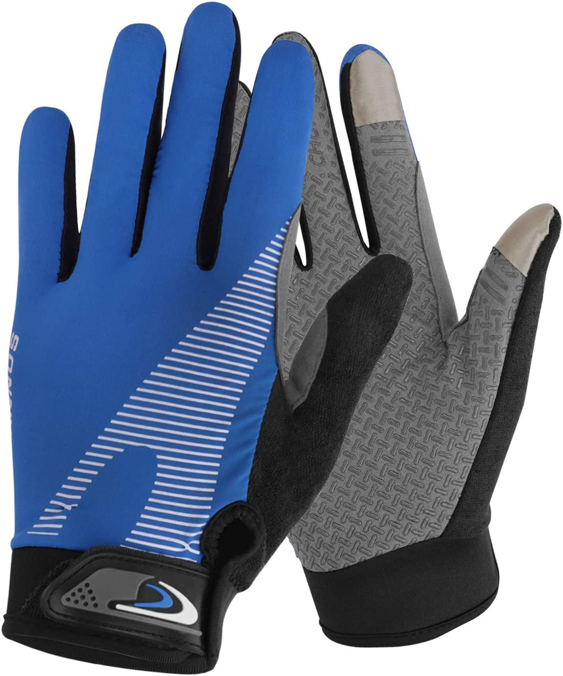 Summer Cooling Cycling Gloves Full Finger Touch Screen for Women Men Breathable Non-Slip Motorcycle Mountain Bike Riding Gloves Road Bicycle BMX Lifting Fitness Climbing Workout Exercise Golf Gloves