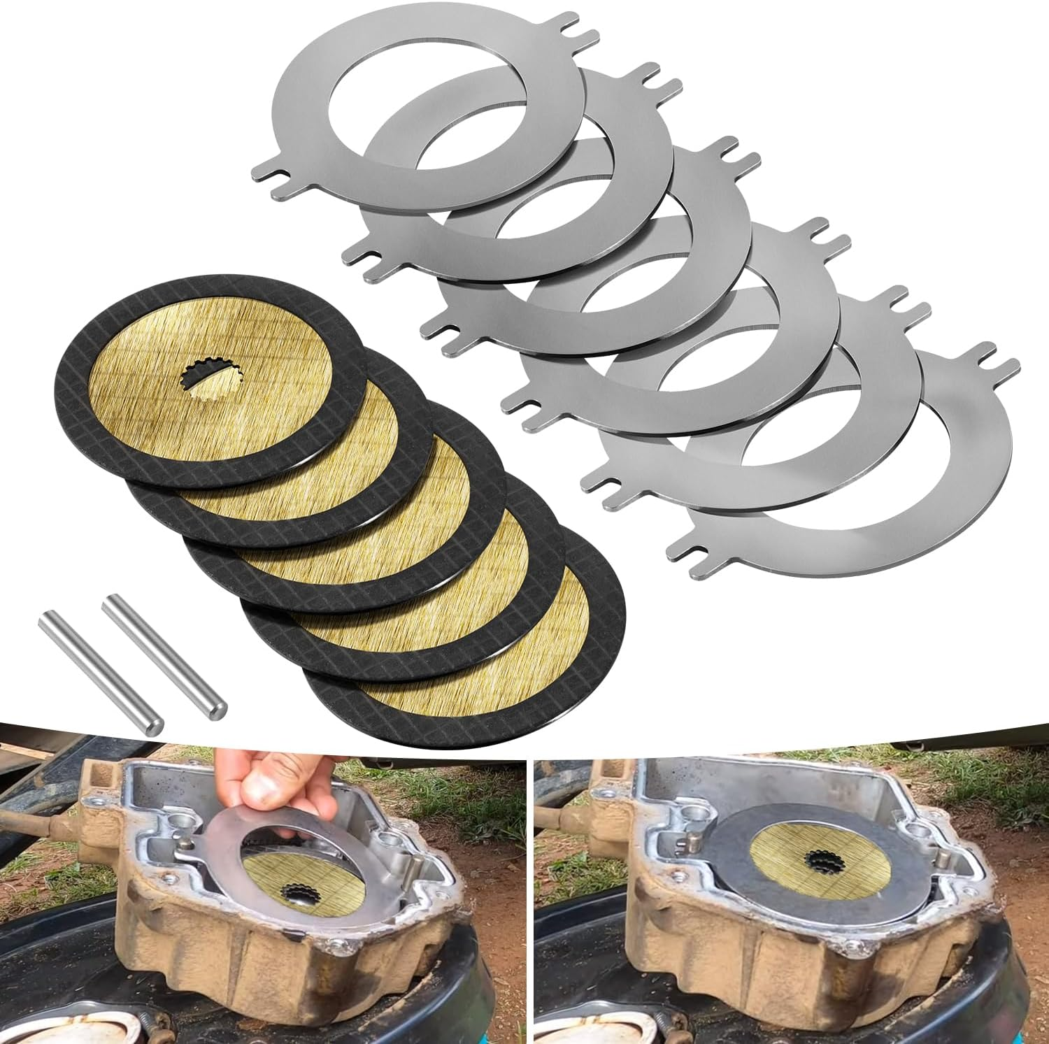 AM148465 Brake Kit Wet Park Brake Disk Kit for John Deere XUV 625 825 835 855 865 Gator Utility Vehicles, Replace # AM148465, AM140803 Wet Brake Discs Kit image number 1