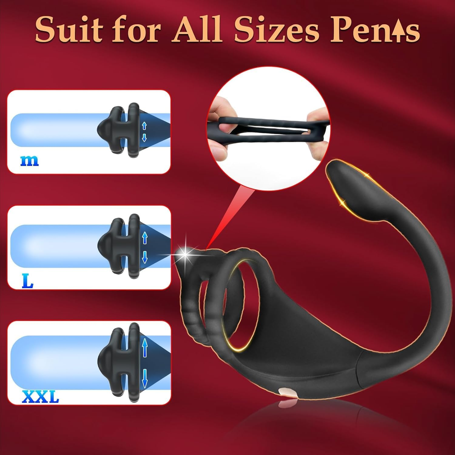 LONZYON APP Controlled Vibrating Cock Ring with Mini Bullet - Remote Control Prostate Sex Toy and Anal Plug for Men(App and Remote) image number 2