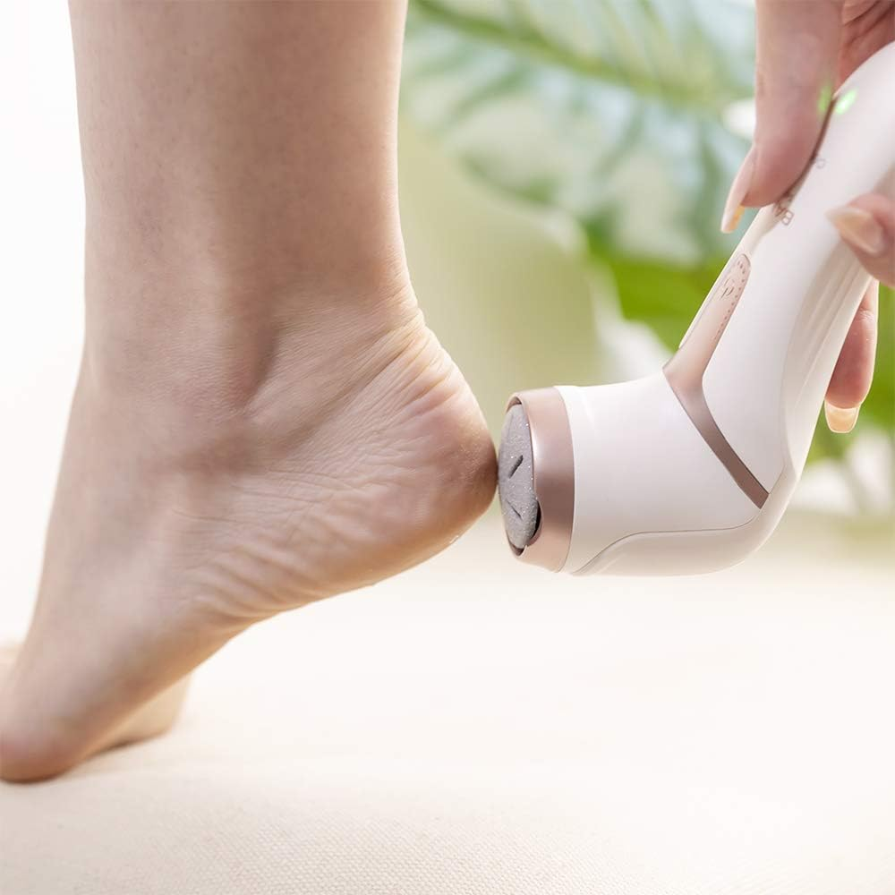 Cecotec Bamba Skincare Electric Foot File, Rechargeable Lithium Battery, Running Time 100 Minutes, Suction and Tank Function, 2 Modes, Includes 3 Discs with Different Grammages - White image number 6
