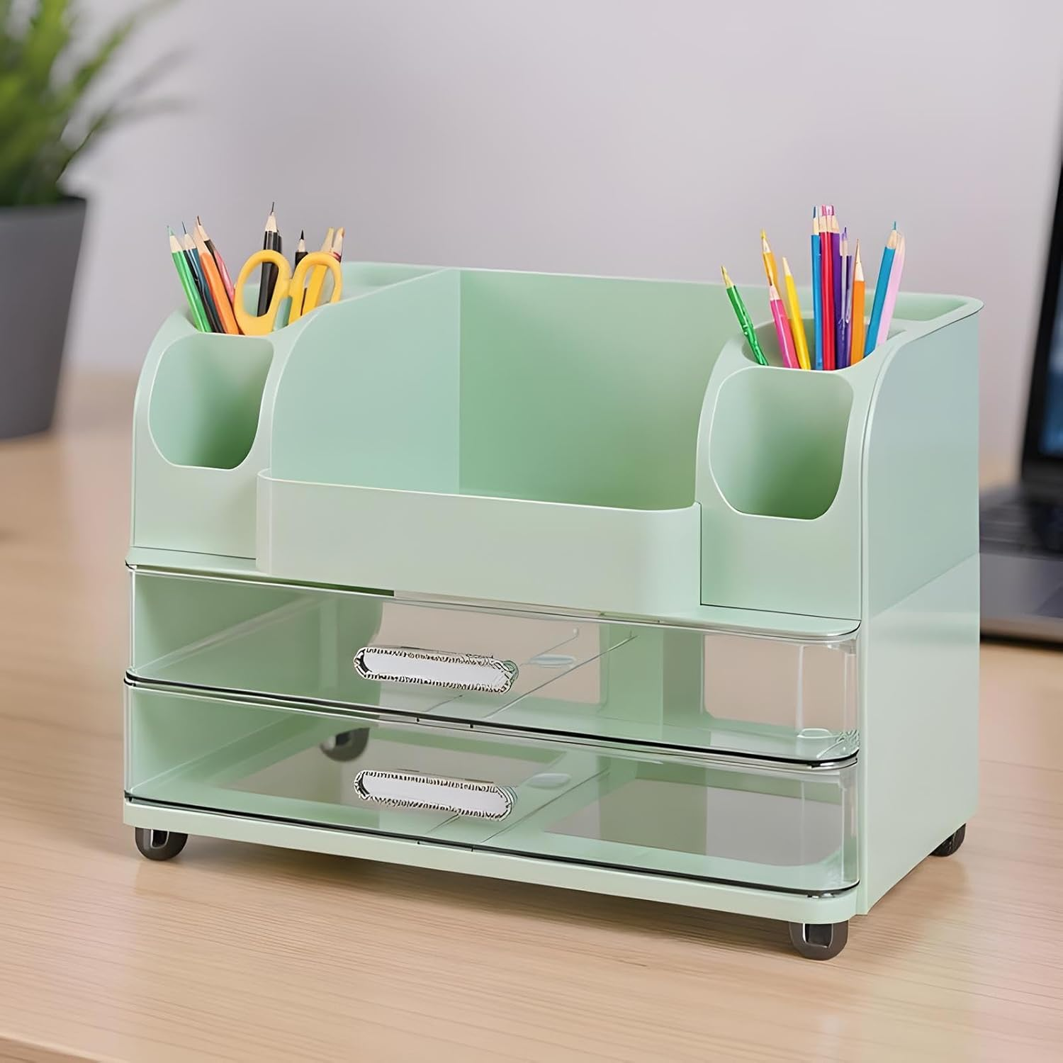 Makeup Organizer - Cosmetic Tabletop Holder | Decorative Desk Organizer for Medicine Makeup Dresser Closet Kitchen Dorm Bedroom Crafts Toiletries Jewelry image number 6