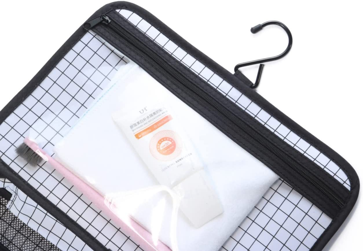 Toiletry Bag Hanging Hook Water Resistant for Cosmetics Toiletries Shaving Items 5 Separate Compartments 2 Removable Pouches Travelling Hiking Weekends Away Unisex from Paton Travel Australia image number 2