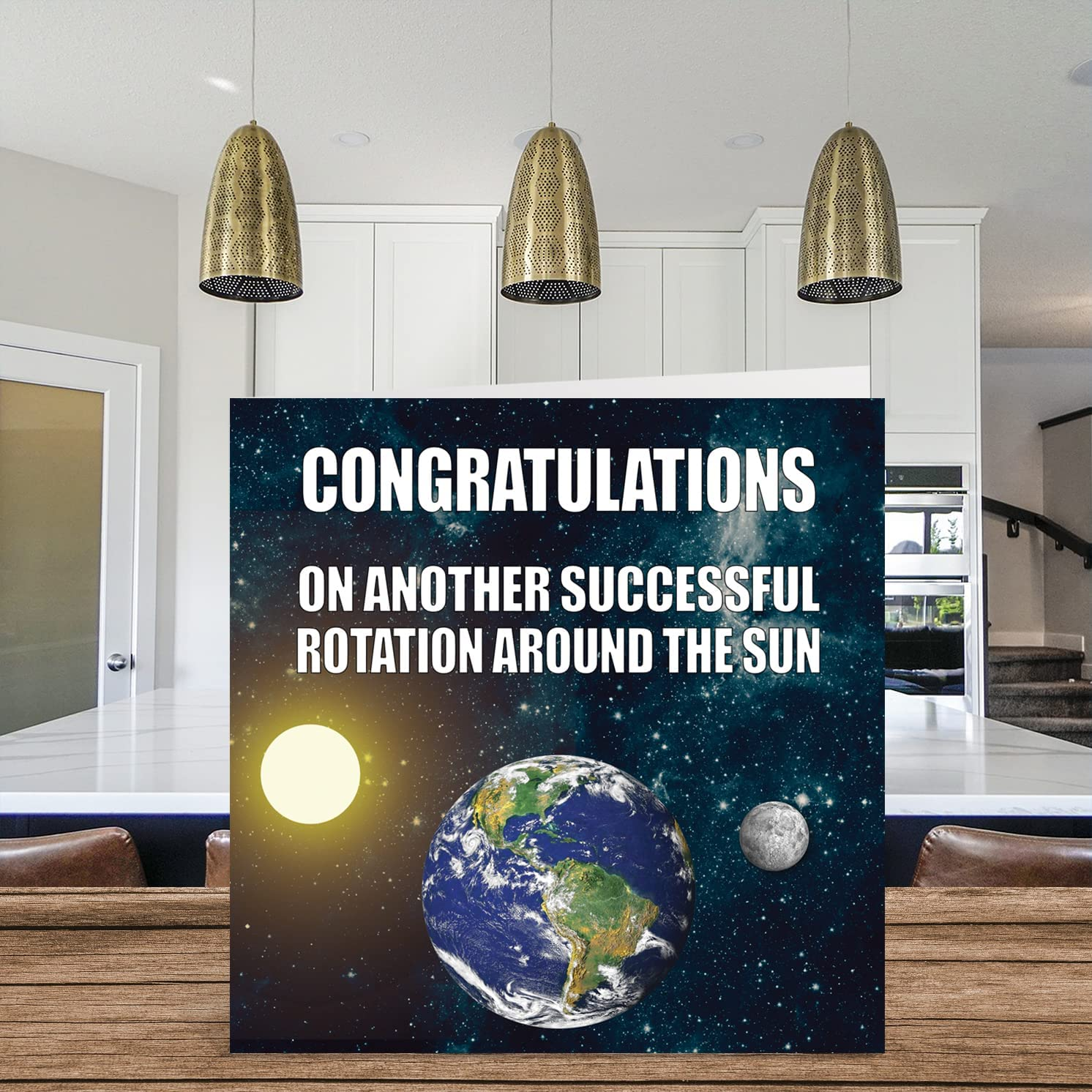 Funny Birthday Cards for Men Women - Earth Rotation - Banter Happy Birthday Card for Brother Sister Son Daughter Mum Dad Nan Grandad, 145Mm X 145Mm Joke Humour Greeting Cards 18Th 21St 30Th 40Th Bday