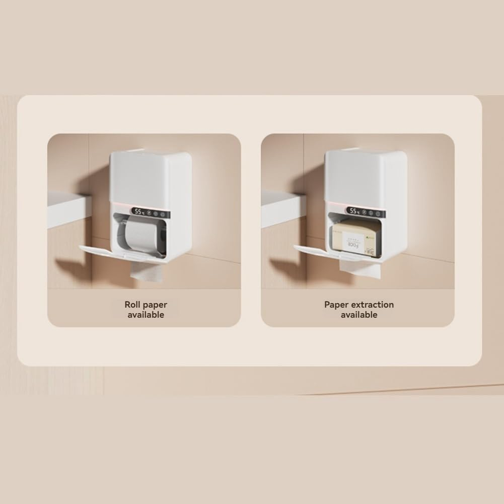 Wall Mounted Wet Wipe Heater Warmer with LED Display Wet Towel Dispenser USB Wipe Warmer Napkin Heating Box image number 1