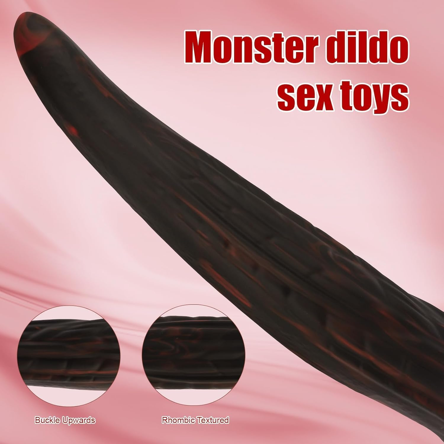 14.5 Inch Long Anal Plug Dildo Sex Toys, Huge Fantasy Dildo Butt Plug with Strong Suction Cup, Realistic Silicone Thick G Spot Dildos Monster Anal Toys for Men Women image number 4