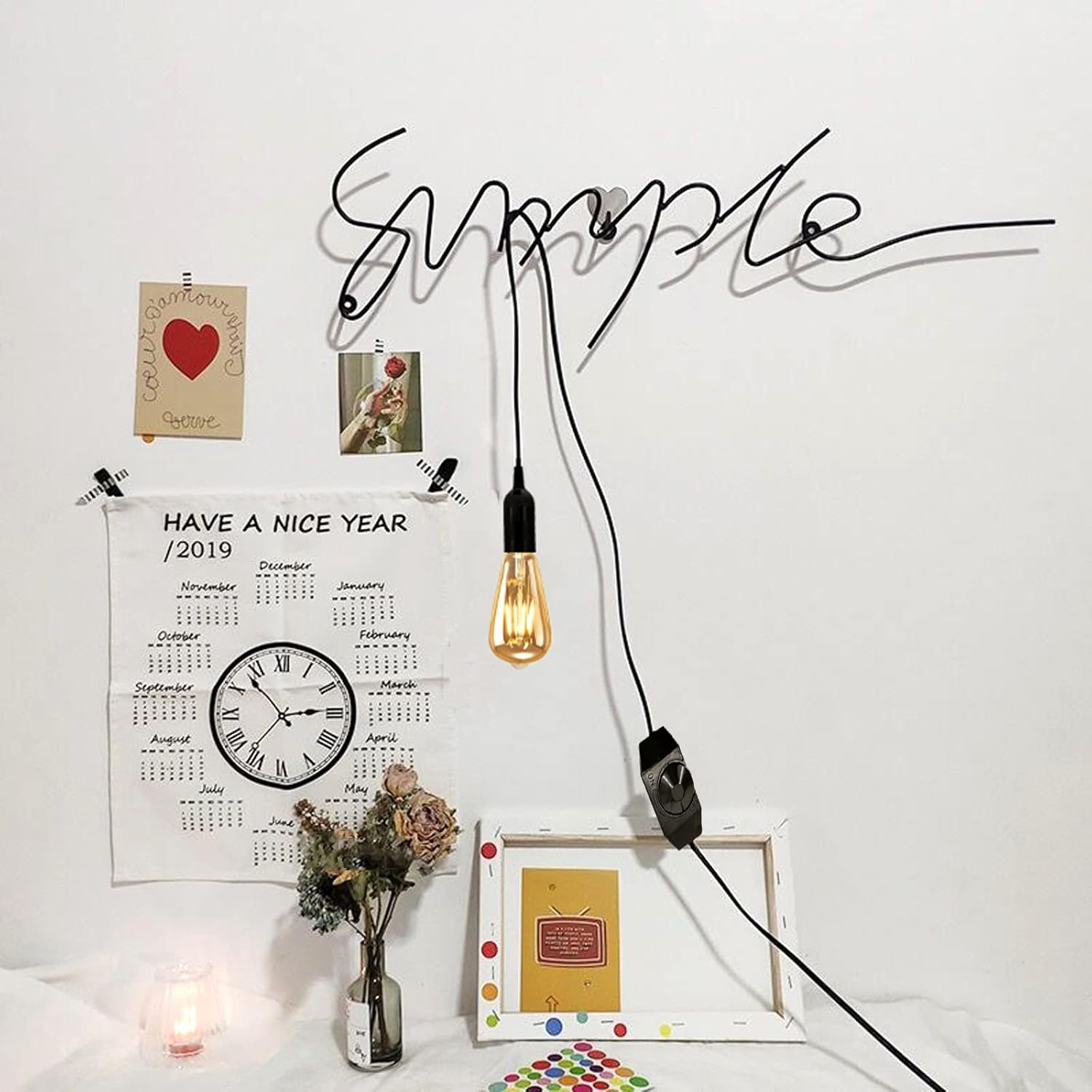 LED E27 Screw Light Bulb |Warm White 2700K 4W Vintage Edison Bulb |ST64 Dimmable Amber LED Replacement for 40W Incandescent Equivalent (4 PCS Amber Bulbs) image number 3