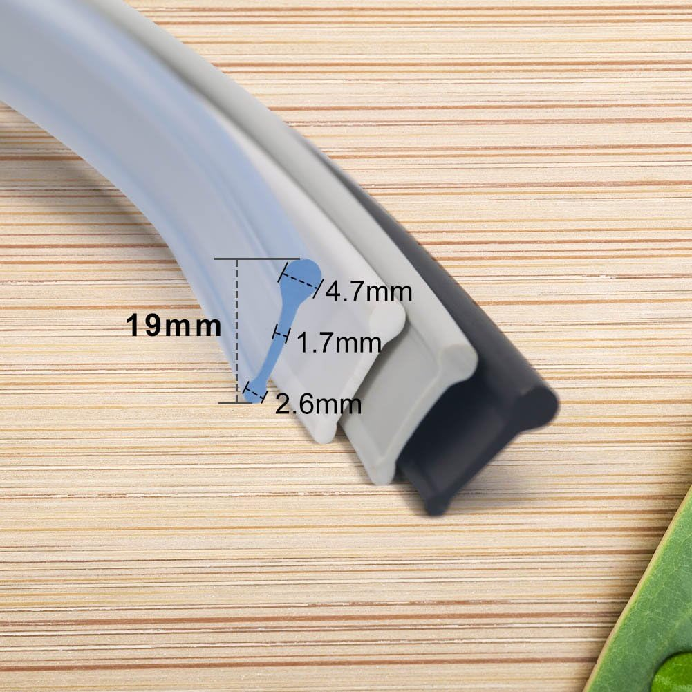 ELEGANT Soft Rubber Shower Seal for Folding Bath Screen Enclosure Black Colour image number 2