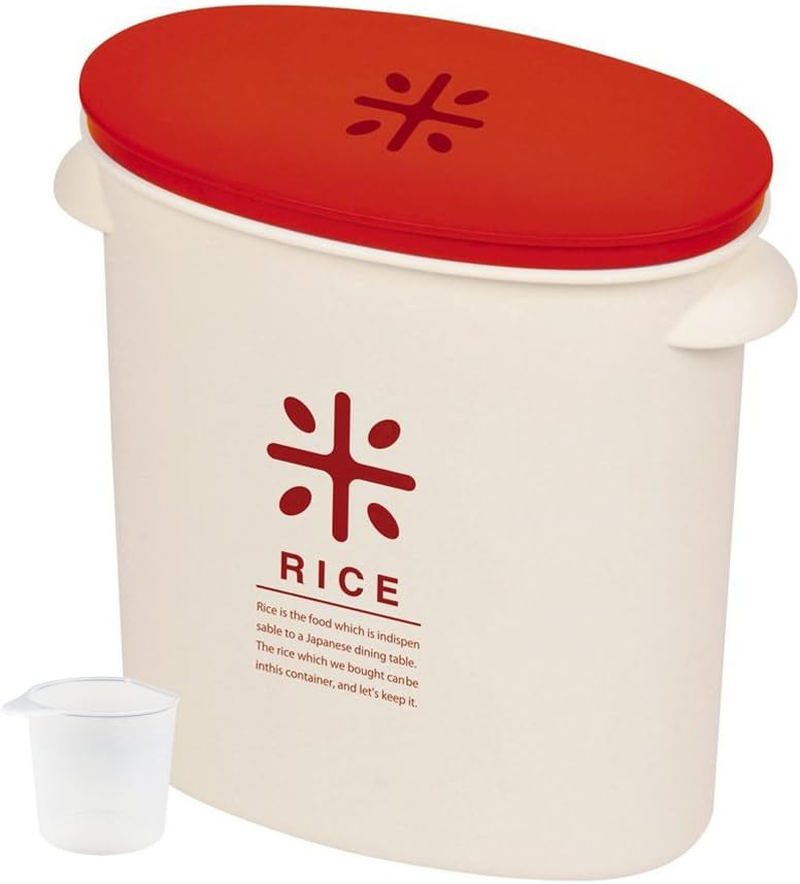 Pearl Metal RICE HB-2168 Rice Bottle, 11.0 Lbs (5 Kg), Brown, Includes Measuring Cup, Rice, Bag Stocks